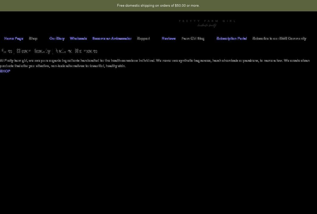 prettyfarmgirl.com shopify website screenshot