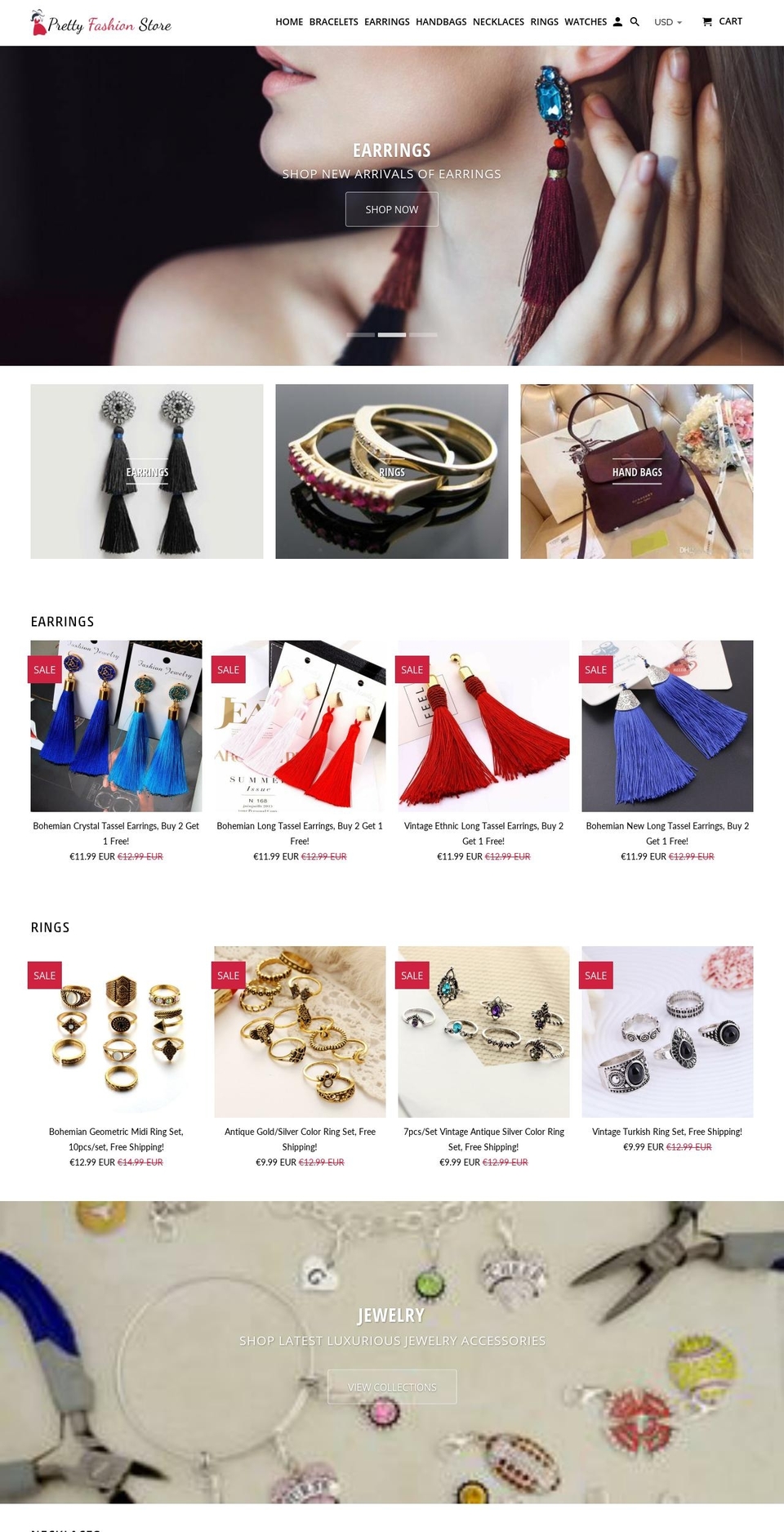 prettyfashionstore.com — Shopify storefront screenshot