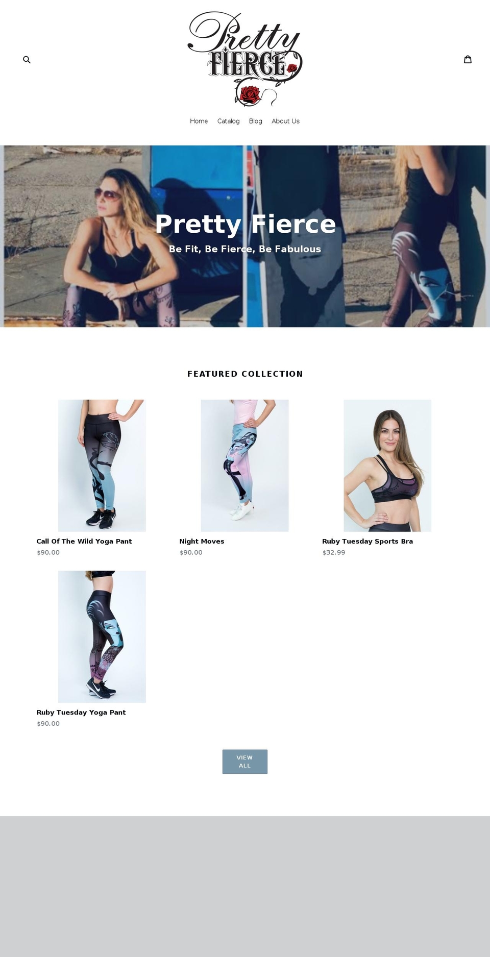 prettyfierceapparel.com — Shopify storefront screenshot