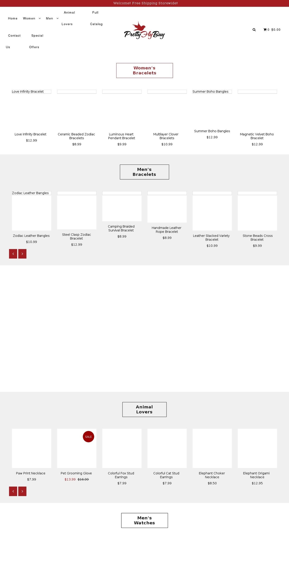 prettyflybuy.com — Shopify storefront screenshot