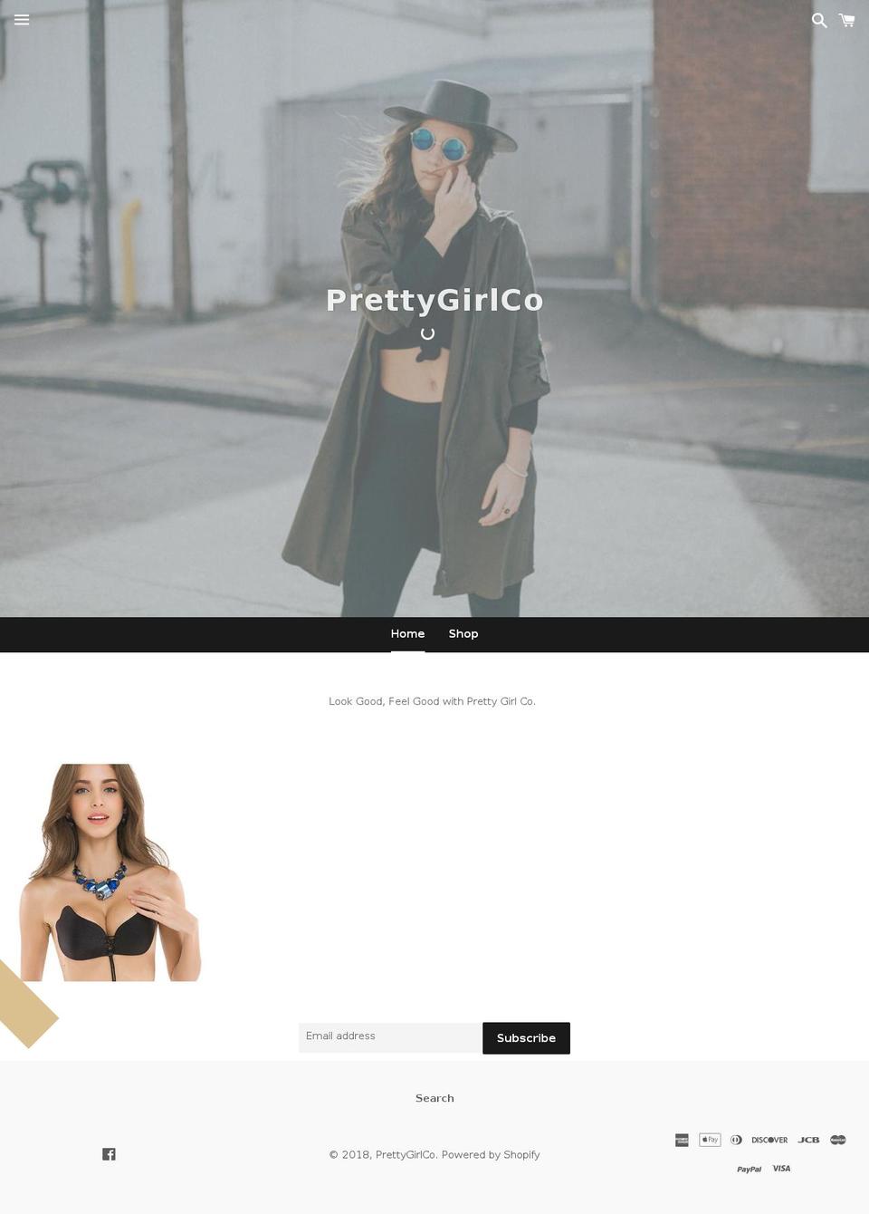 prettygirlco.com — Shopify storefront screenshot