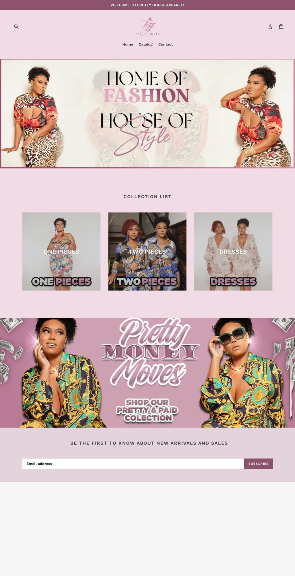 prettyhouseapparel.com shopify website screenshot