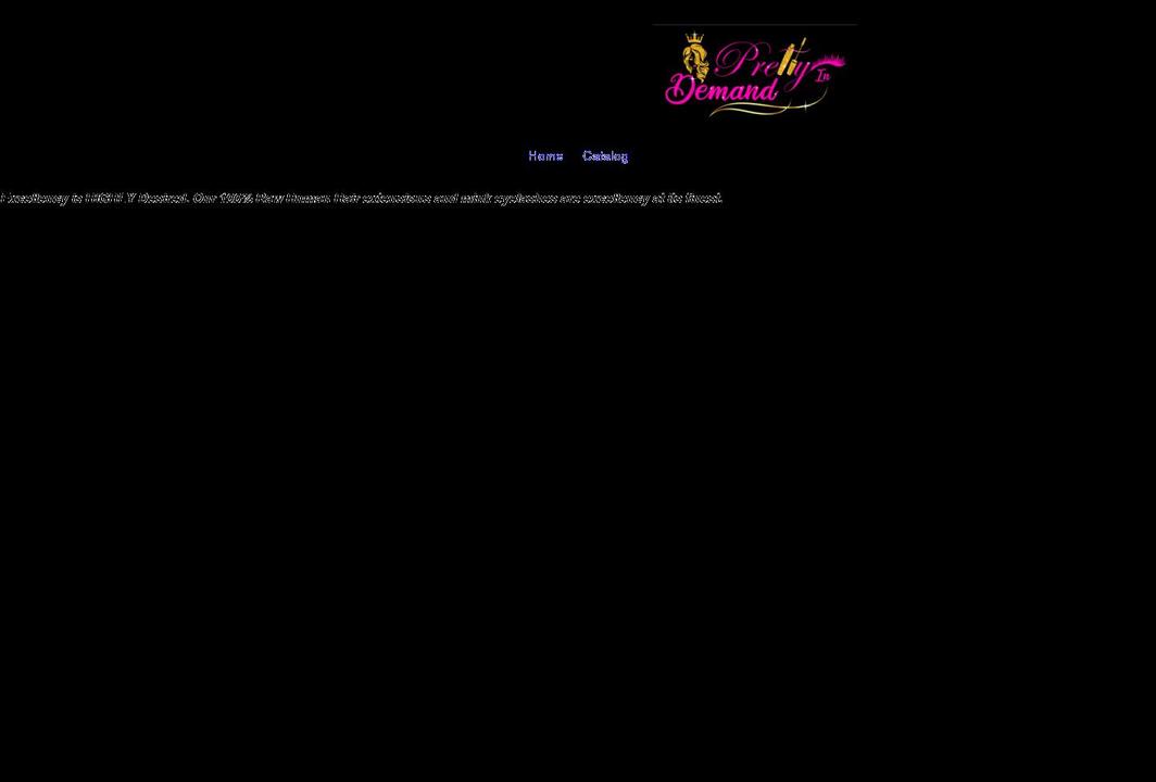 prettyindemand.com shopify website screenshot