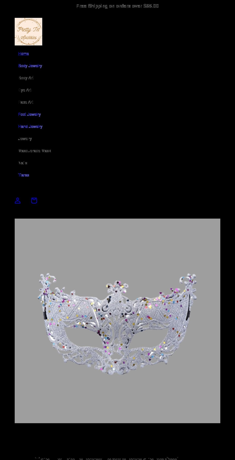 prettyinsparkles.com shopify website screenshot