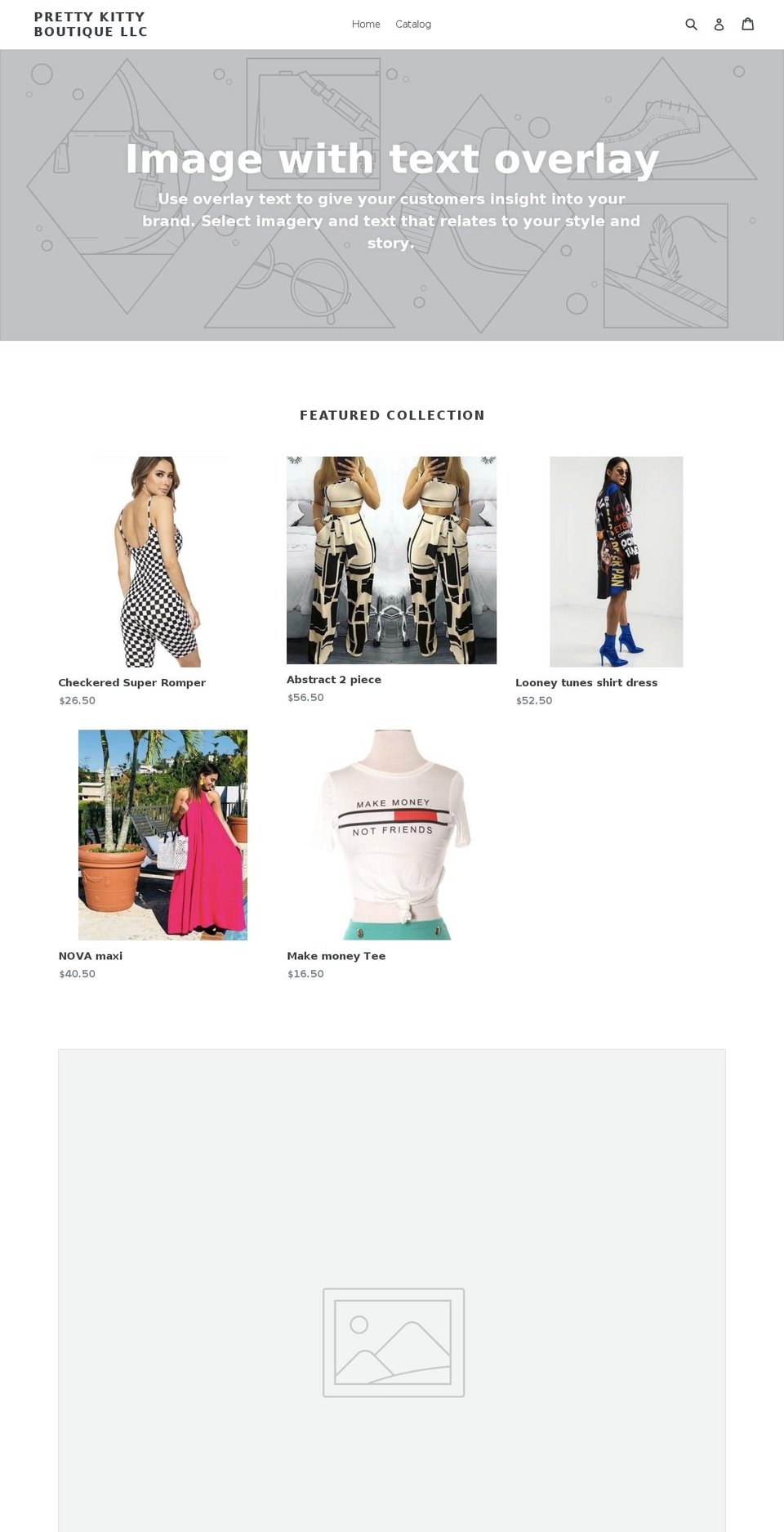 prettykittyboutique.com — Shopify storefront screenshot