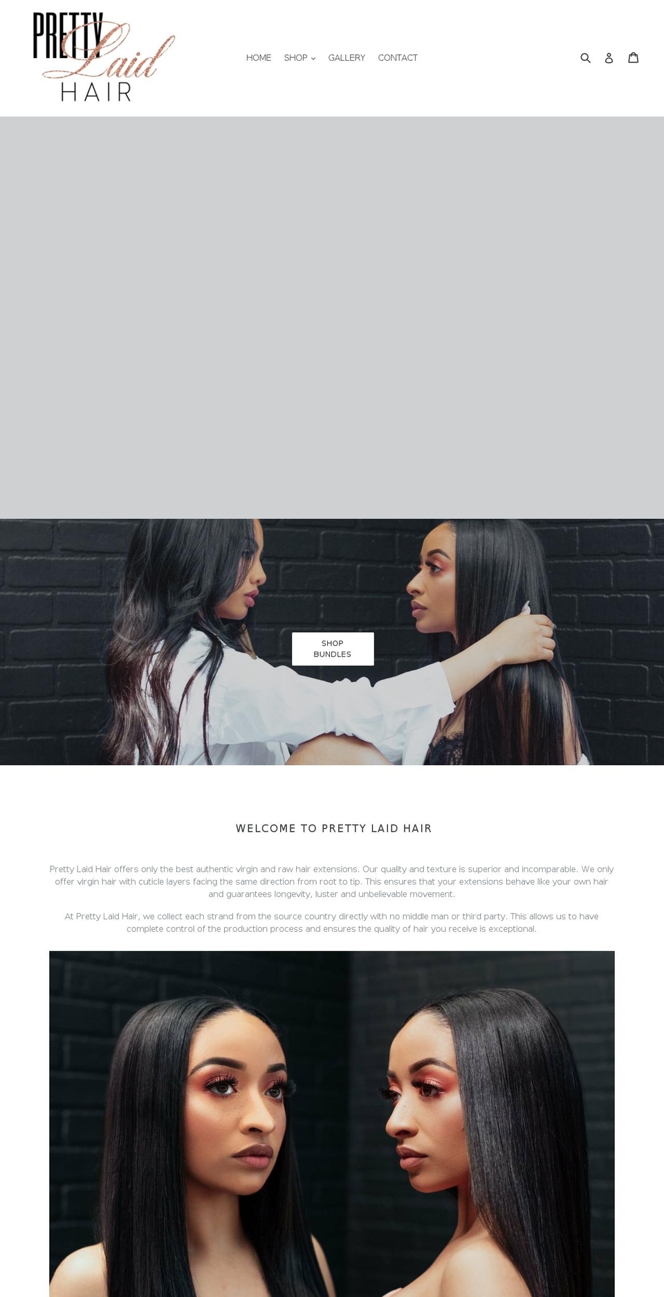 prettylaidhair.com — Shopify storefront screenshot