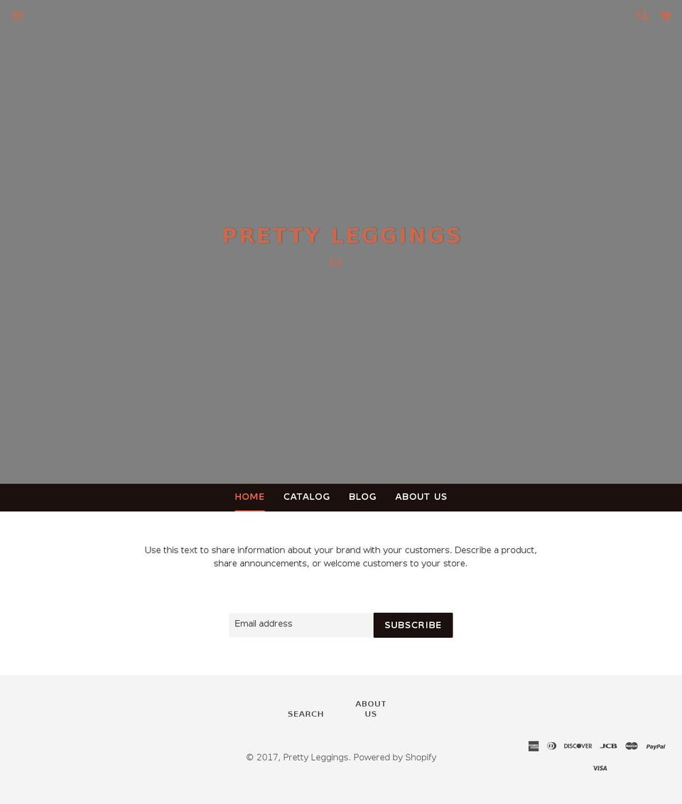 prettyleggings.com shopify website screenshot