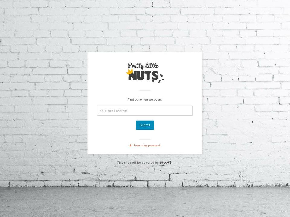 prettylittlenuts.co.uk shopify website screenshot