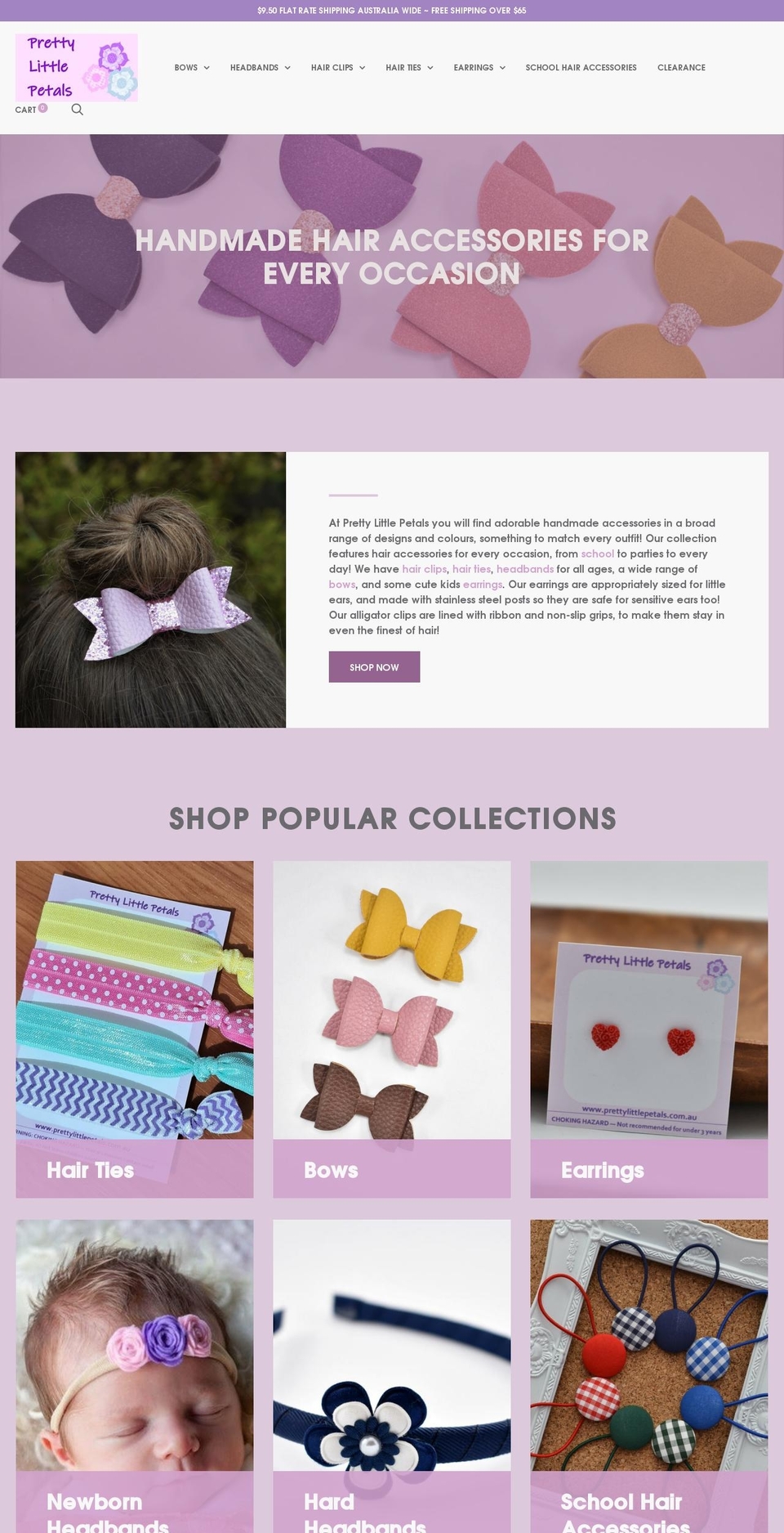 prettylittlepetals.com.au shopify website screenshot