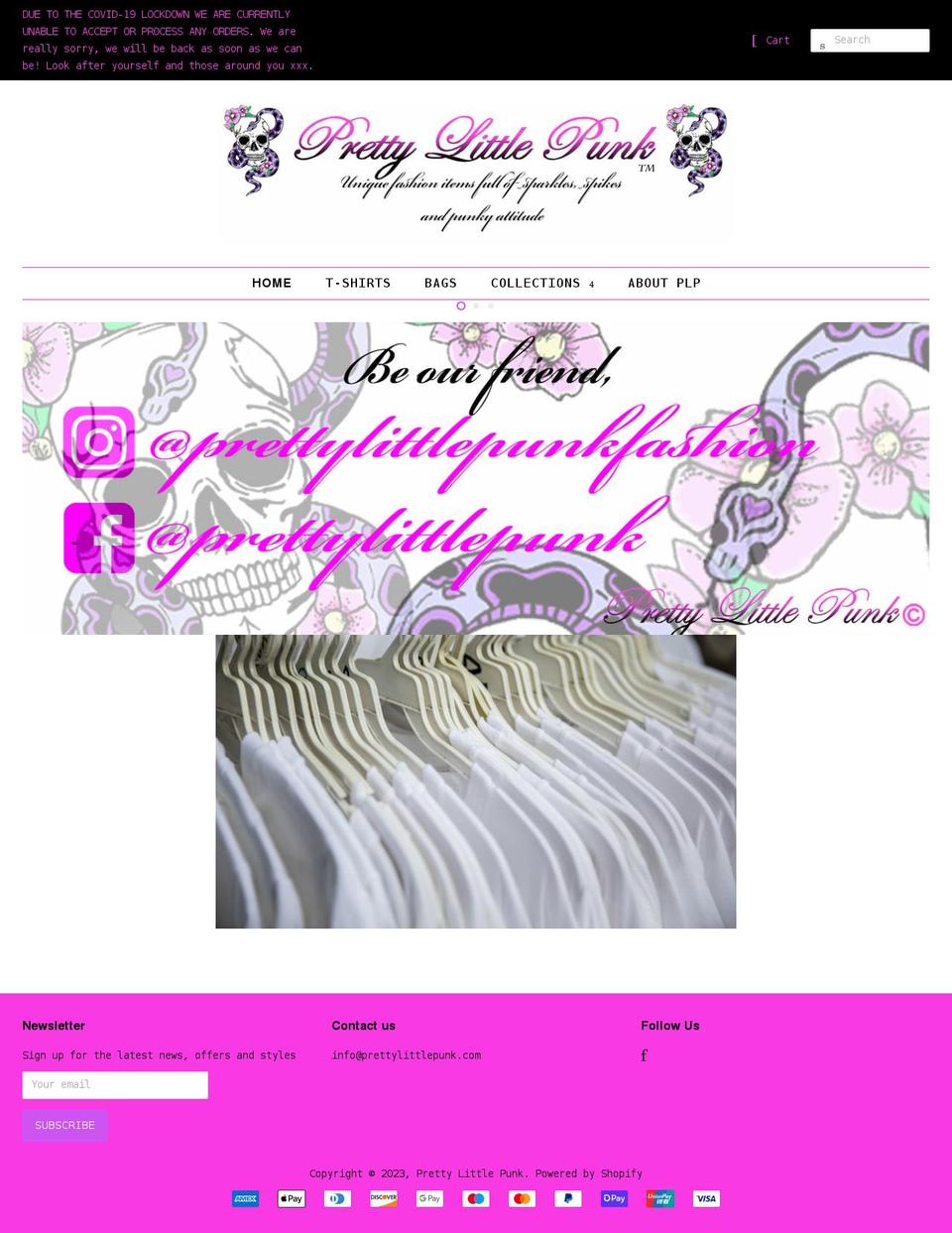 prettylittlepunk.com shopify website screenshot