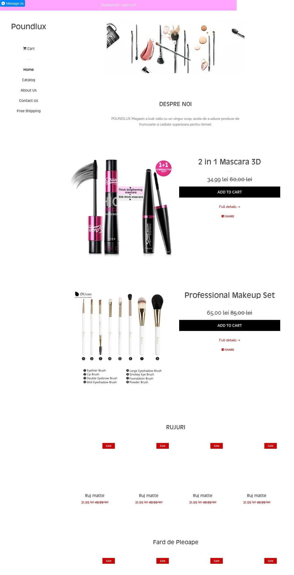 prettylittlethin.com — Shopify storefront screenshot