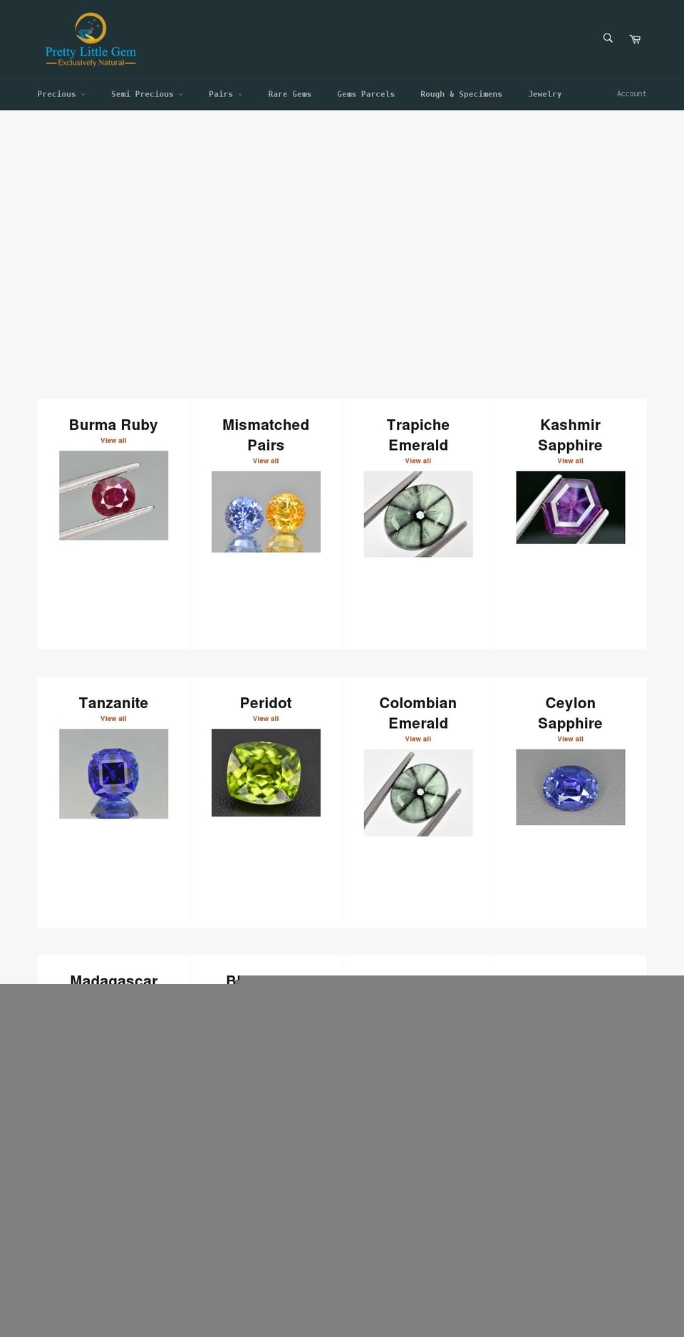 prettyltlgem.com shopify website screenshot