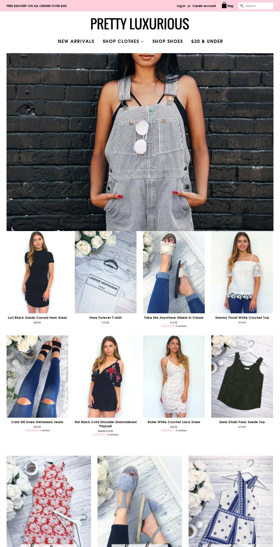 prettyluxurious.com — Shopify storefront screenshot