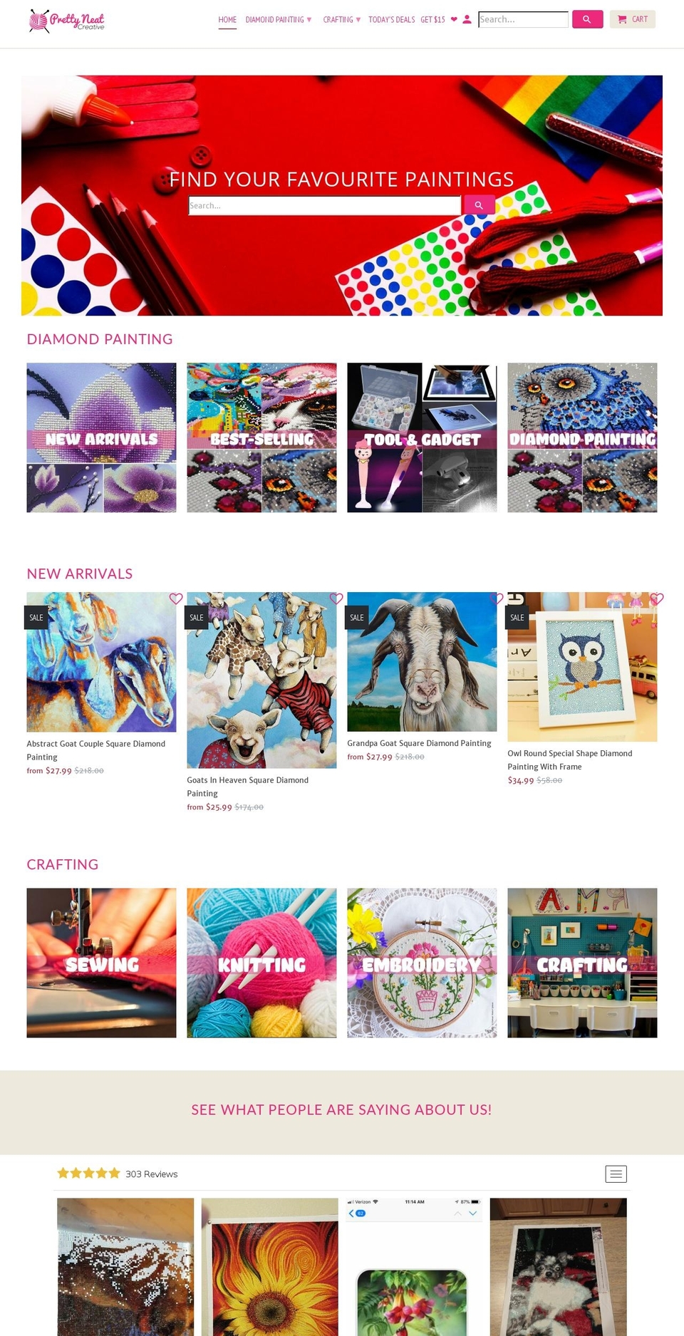 prettyneatcreative.com shopify website screenshot