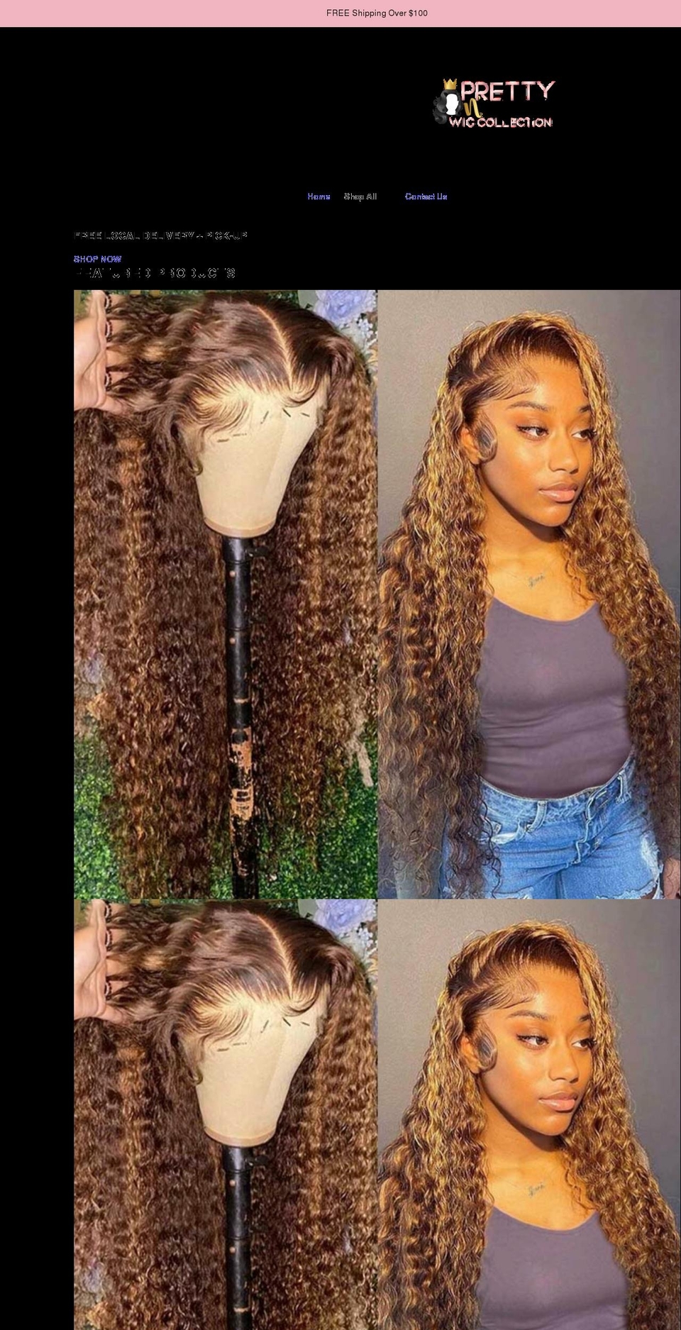 prettynminkcollection.com shopify website screenshot