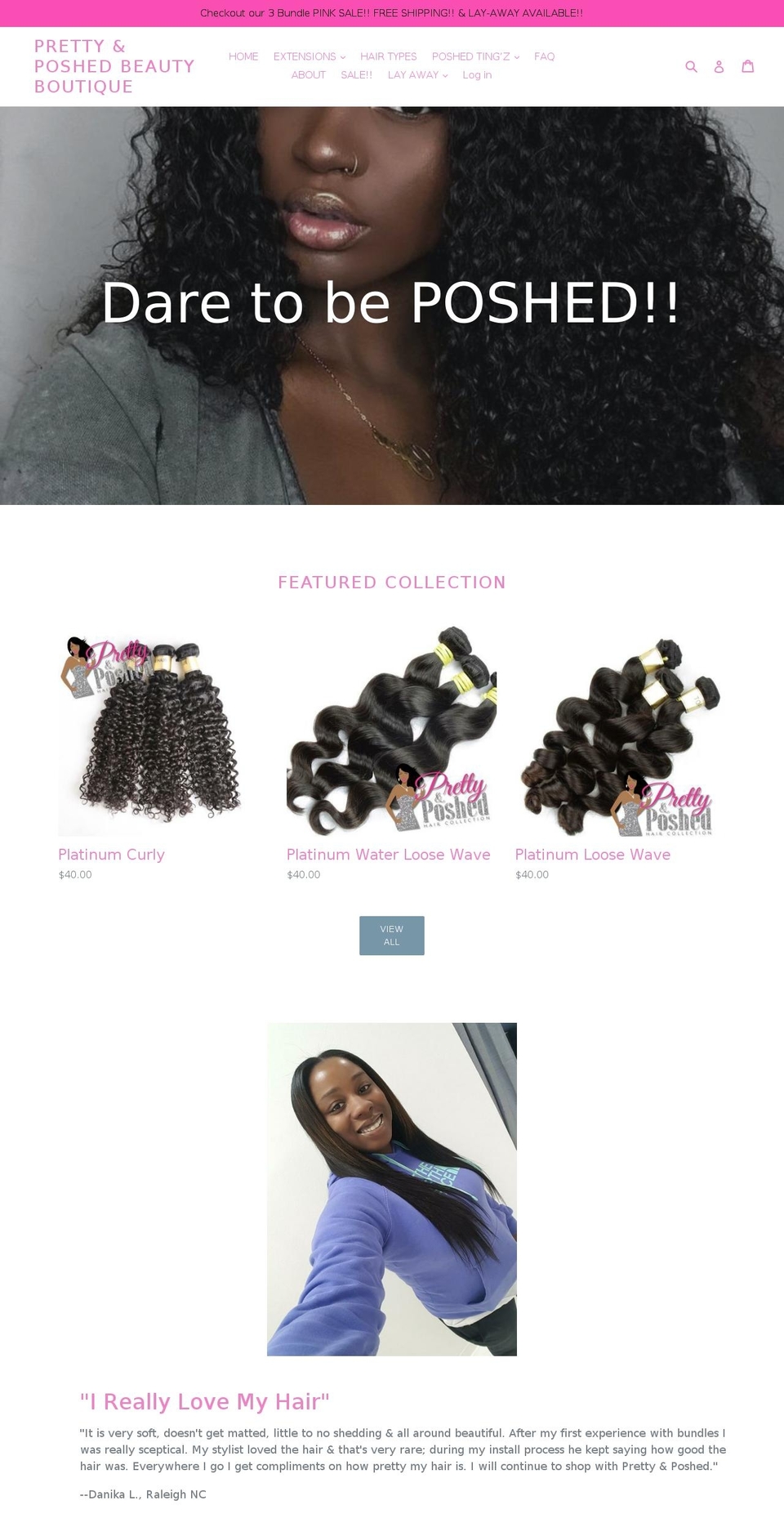 prettynposhedbb.com — Shopify storefront screenshot