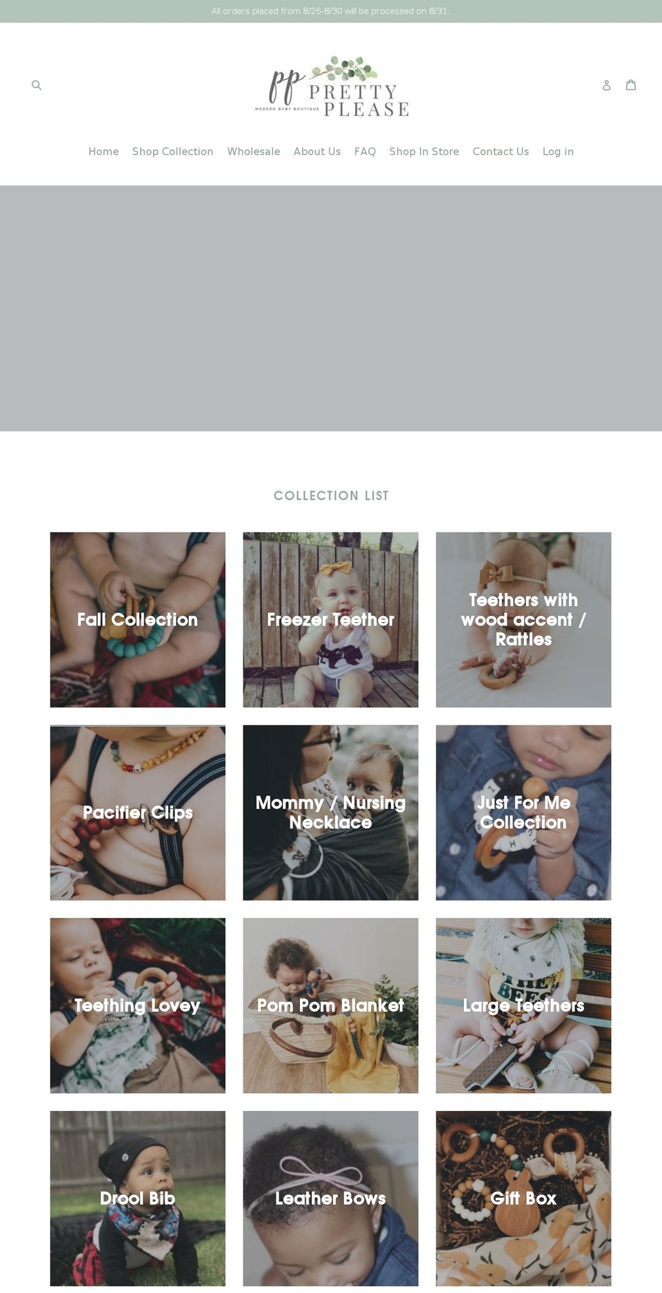 prettypleasebytbk.com — Shopify storefront screenshot