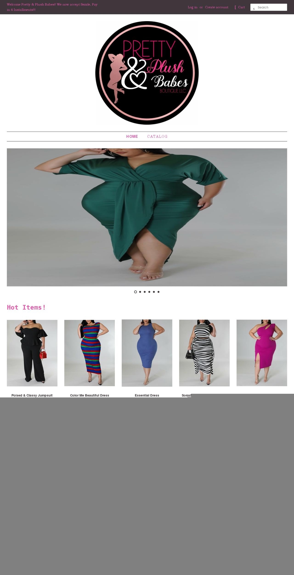 prettyplushboutique.com shopify website screenshot