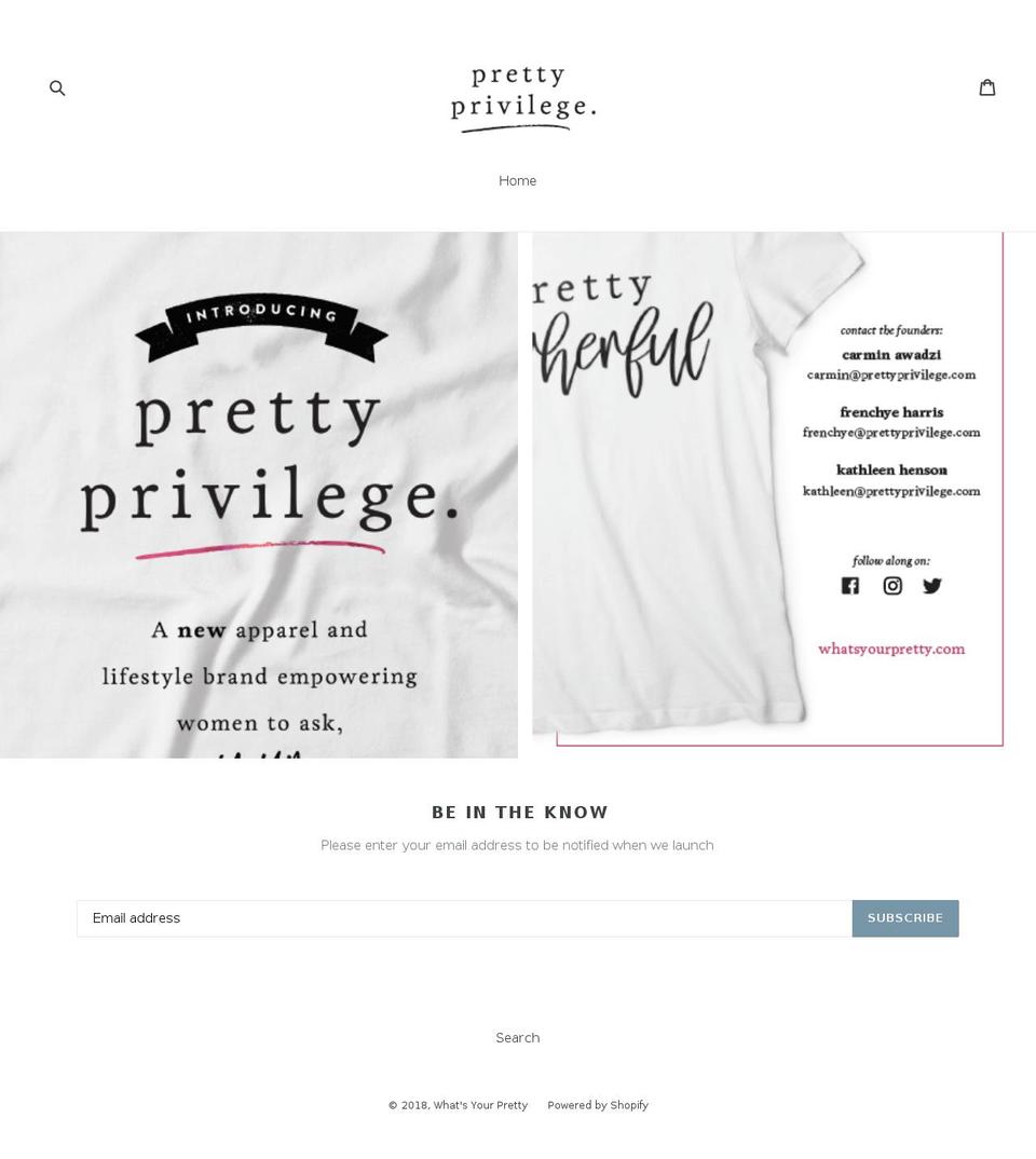 prettyprivilege.com — Shopify storefront screenshot