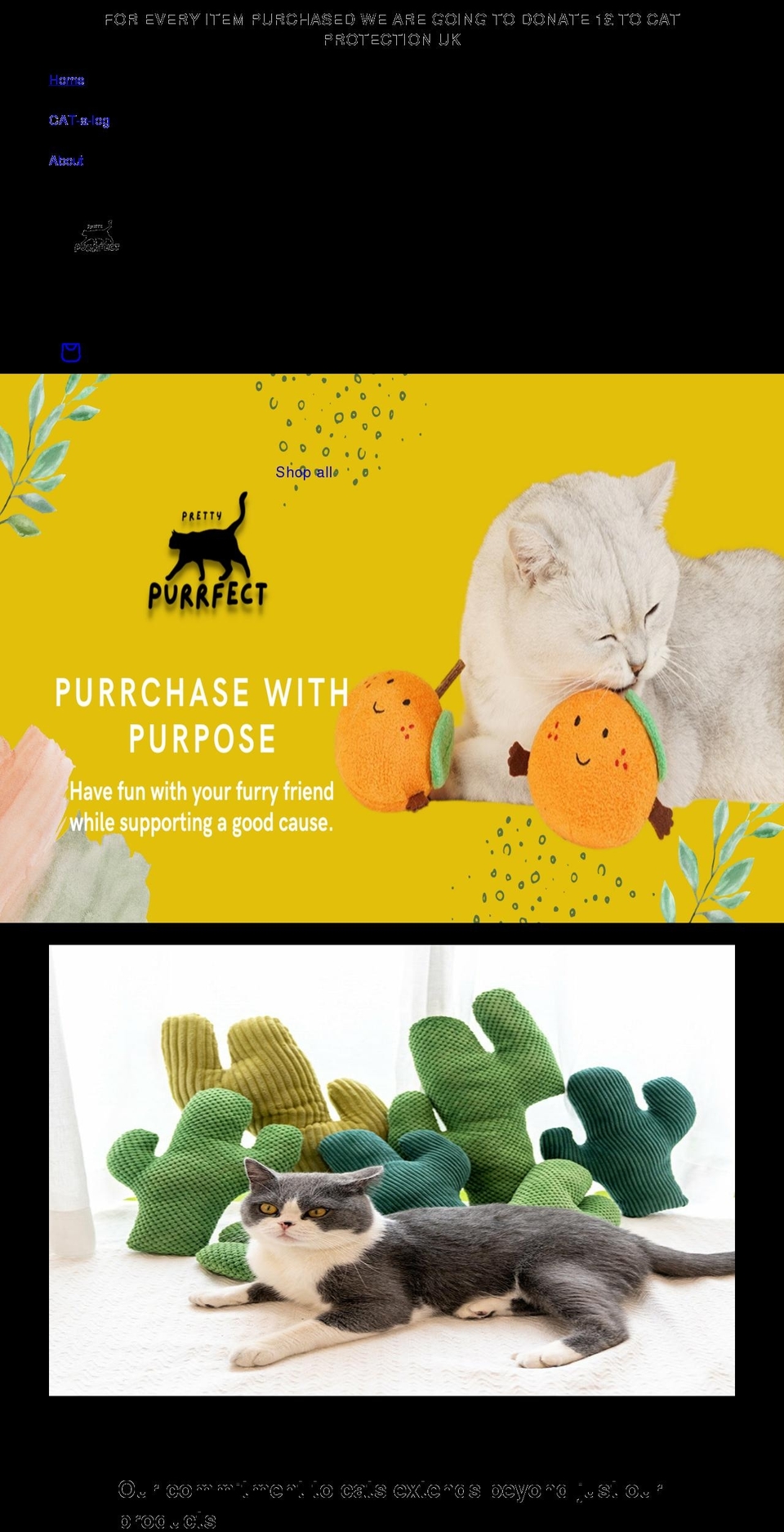 prettypurrfect.com shopify website screenshot
