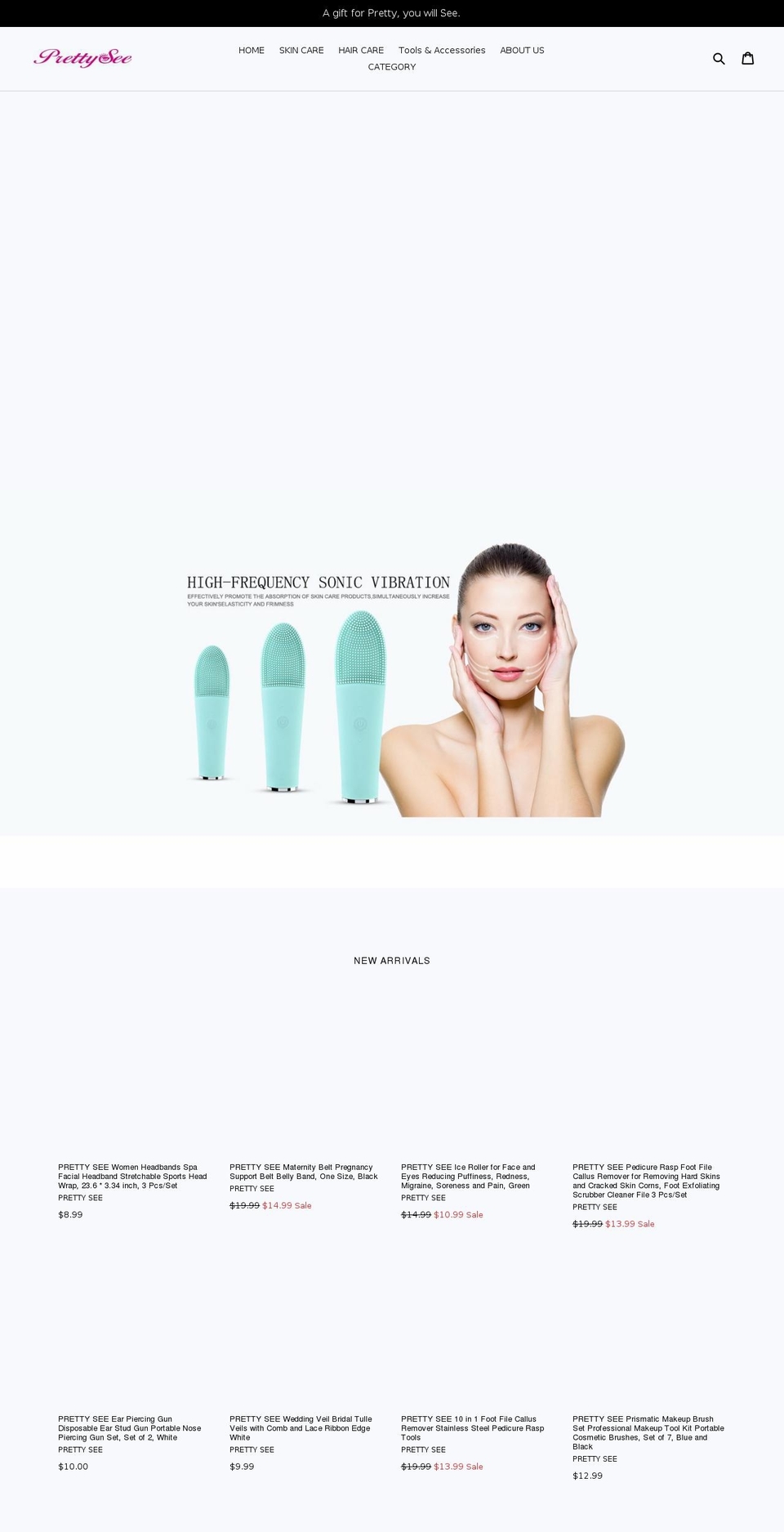 prettysee.com — Shopify storefront screenshot