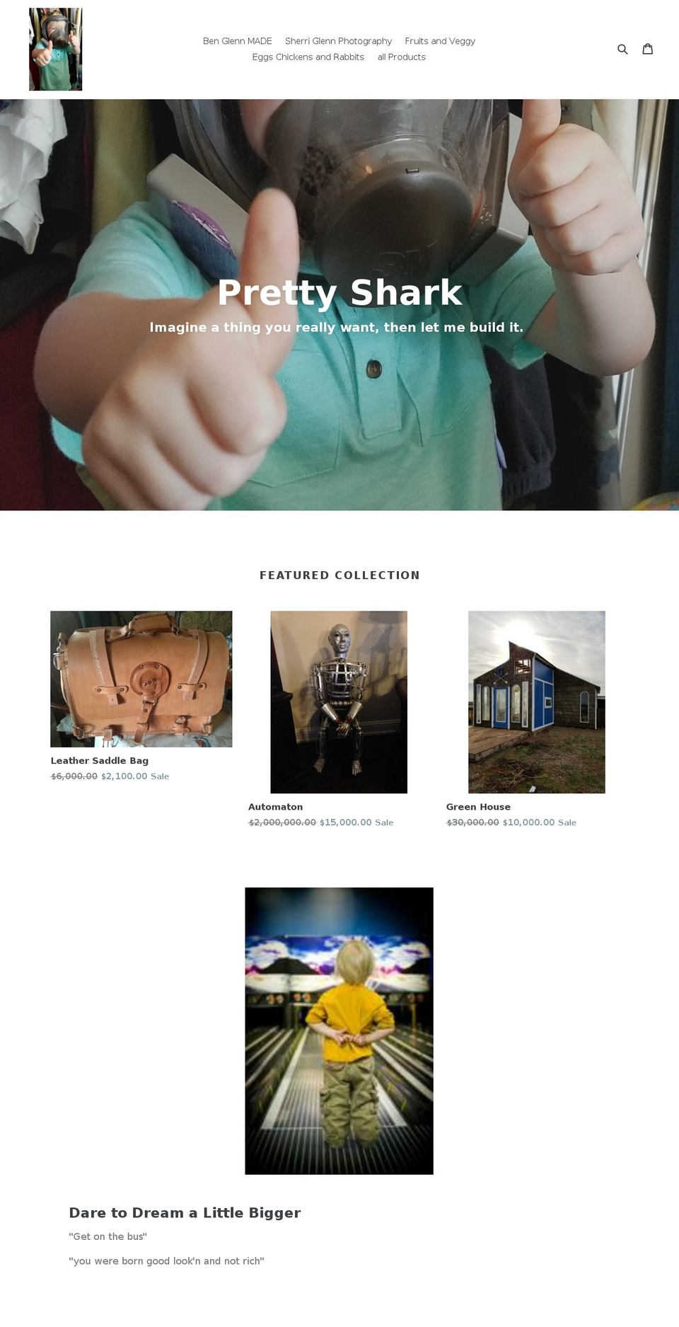 prettyshark.com — Shopify storefront screenshot