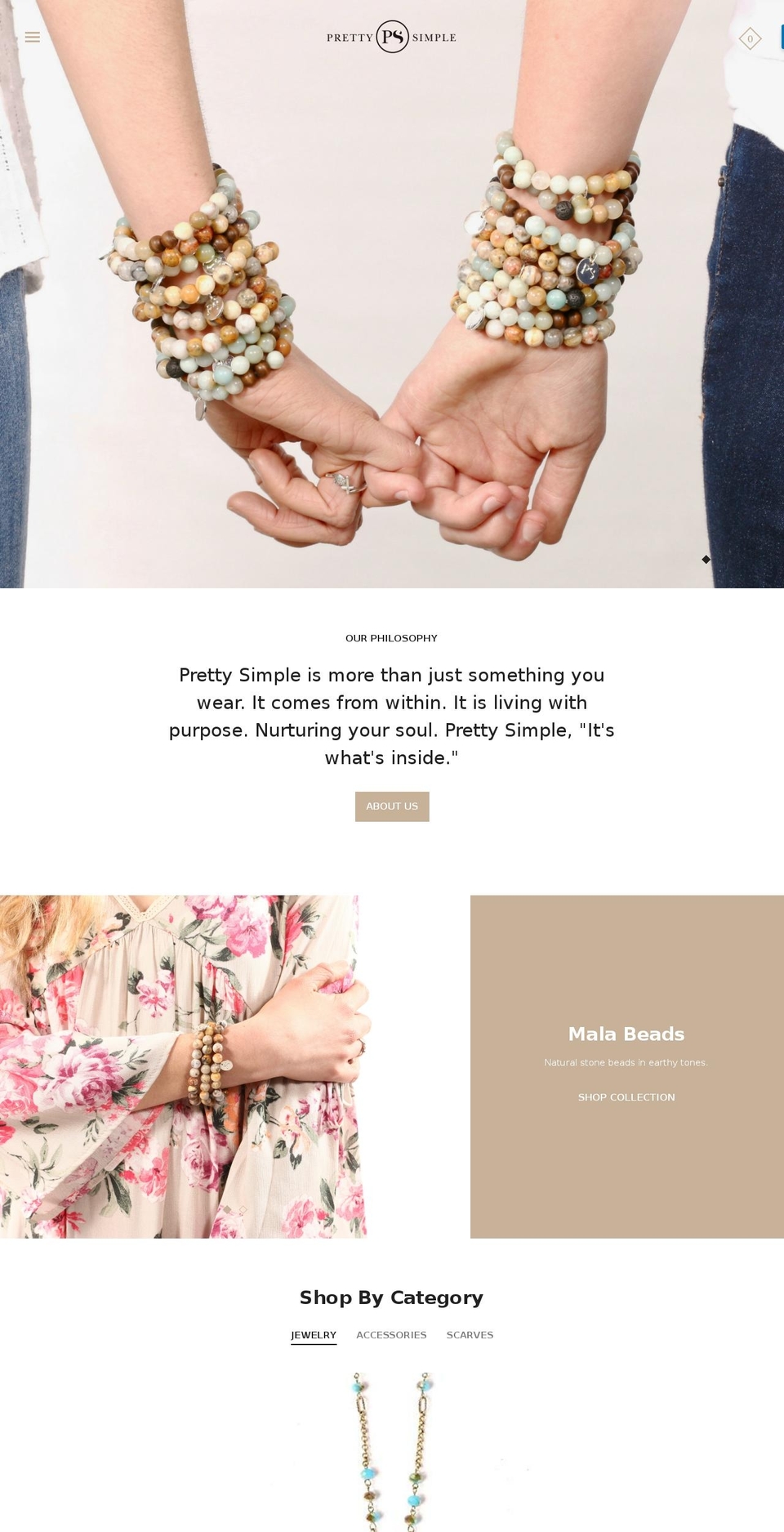 prettysimpleme.com shopify website screenshot