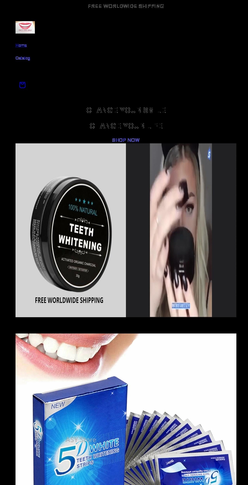 prettysmilenow.com shopify website screenshot