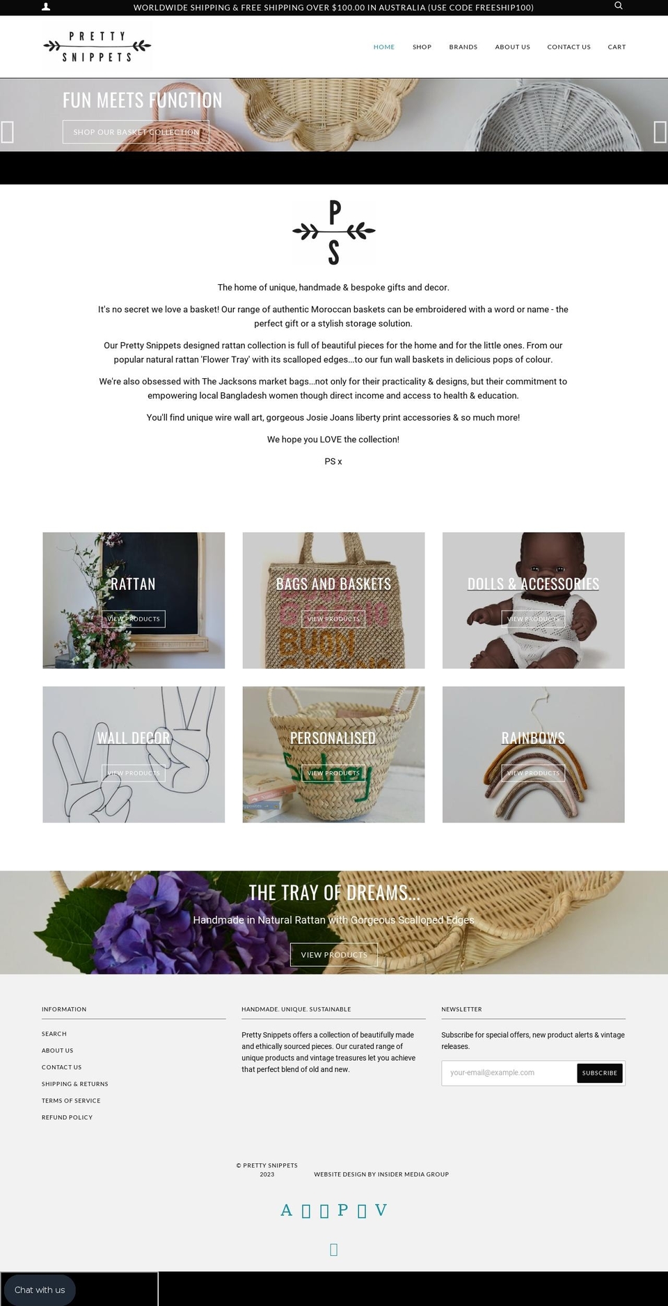 Pretty Snippets V1 March 28 2018 - Pipeline Shopify theme site example prettysnippets.com.au