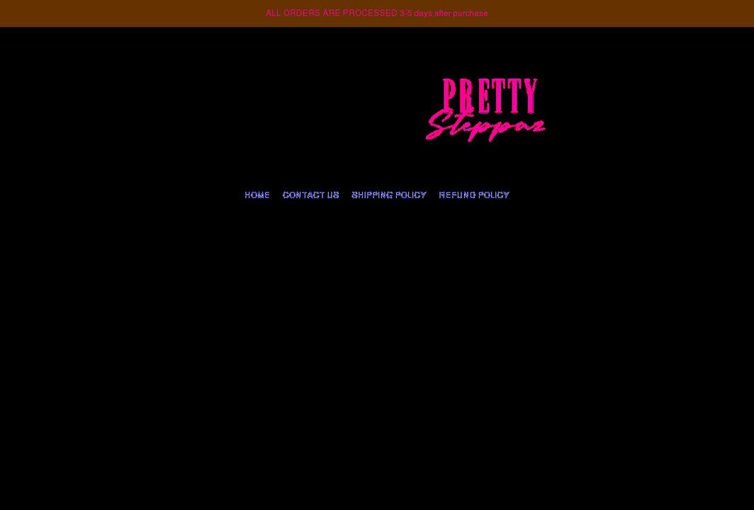 prettysteppaz.com shopify website screenshot