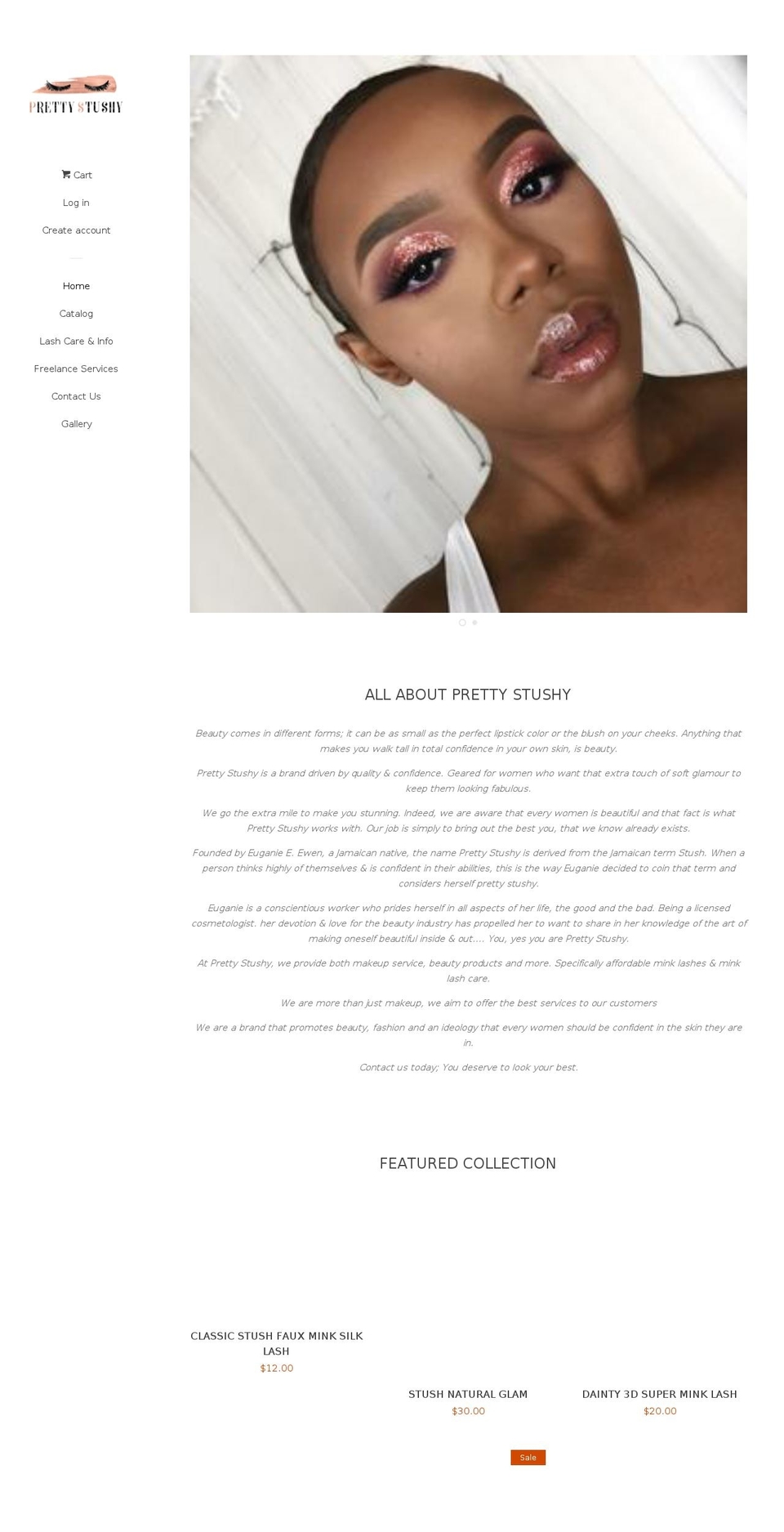 prettystushy.com — Shopify storefront screenshot