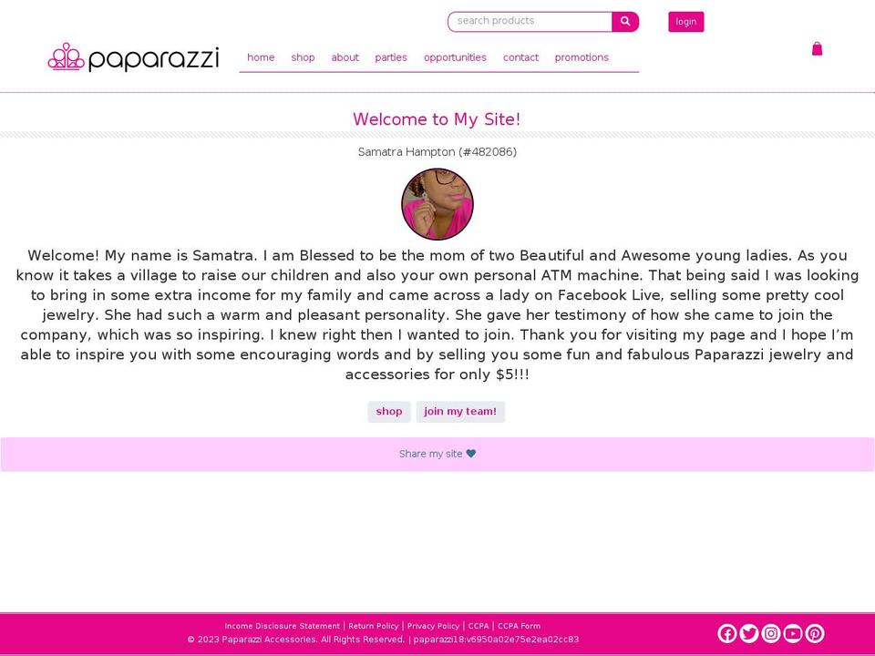 prettythingsandbling.com — Shopify storefront screenshot
