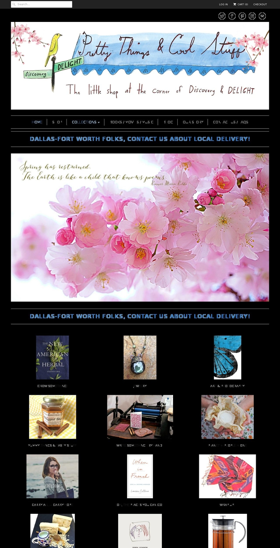 prettythingsandcoolstuff.com shopify website screenshot