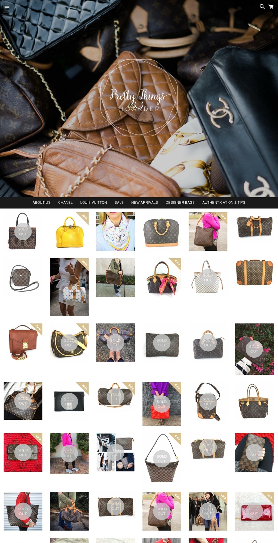 prettythingshoarder.com shopify website screenshot