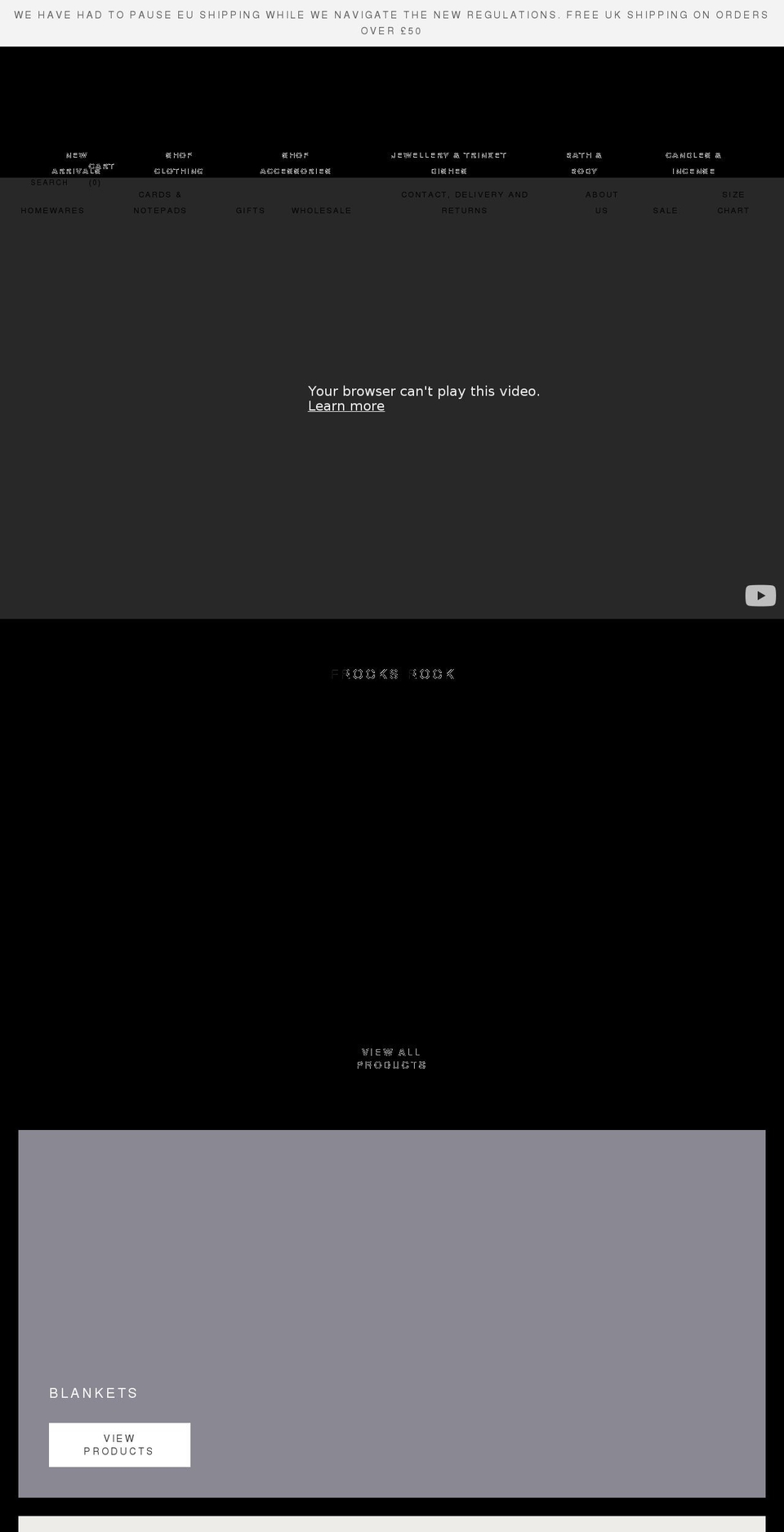 prettyvacantclothing.com shopify website screenshot