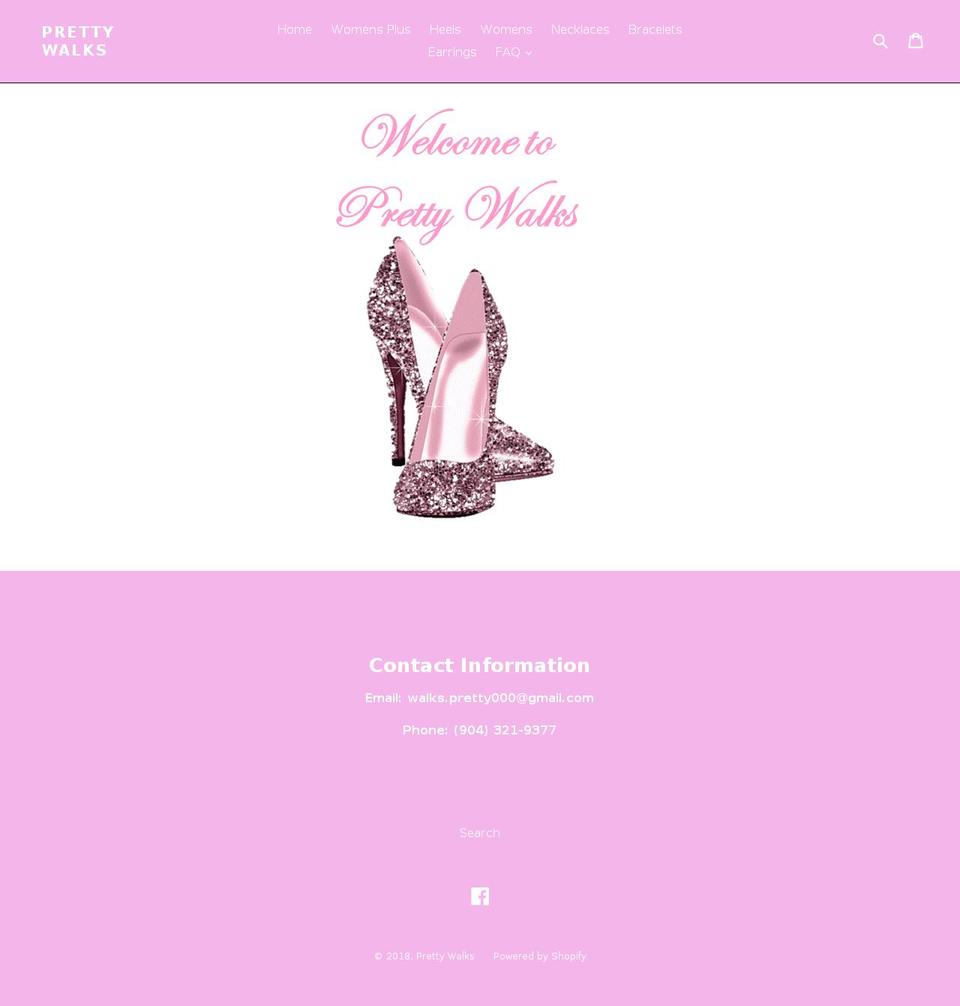 prettywalks.com — Shopify storefront screenshot