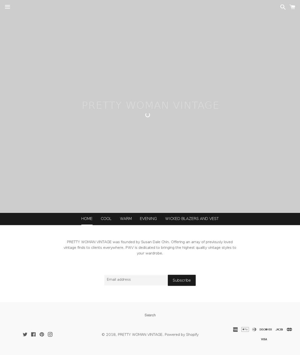 prettywomanvintage.com — Shopify storefront screenshot