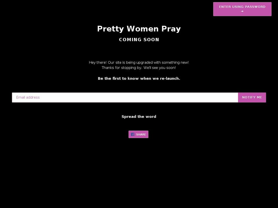 prettywomenpray.com — Shopify storefront screenshot
