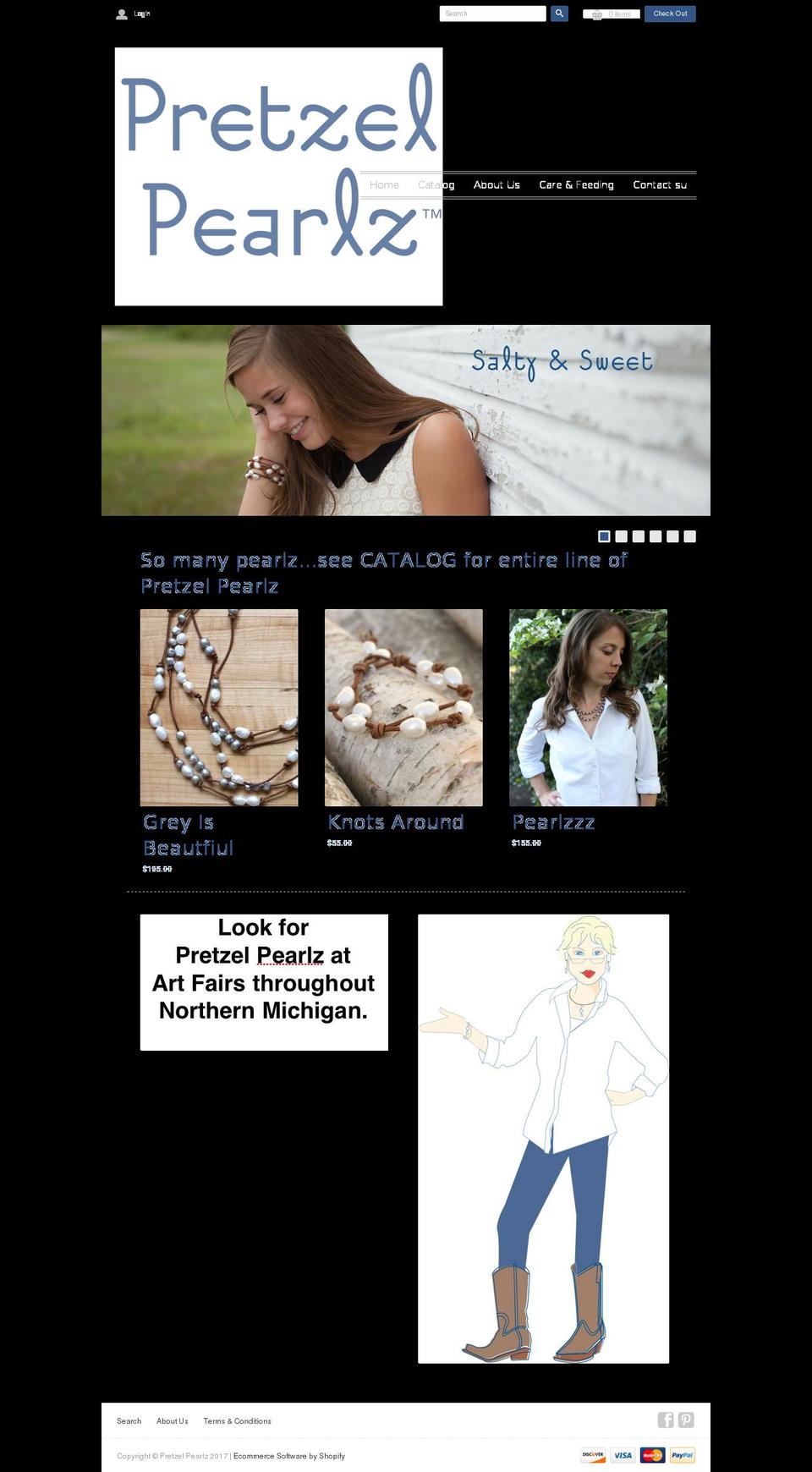 pretzelpearlz.com shopify website screenshot