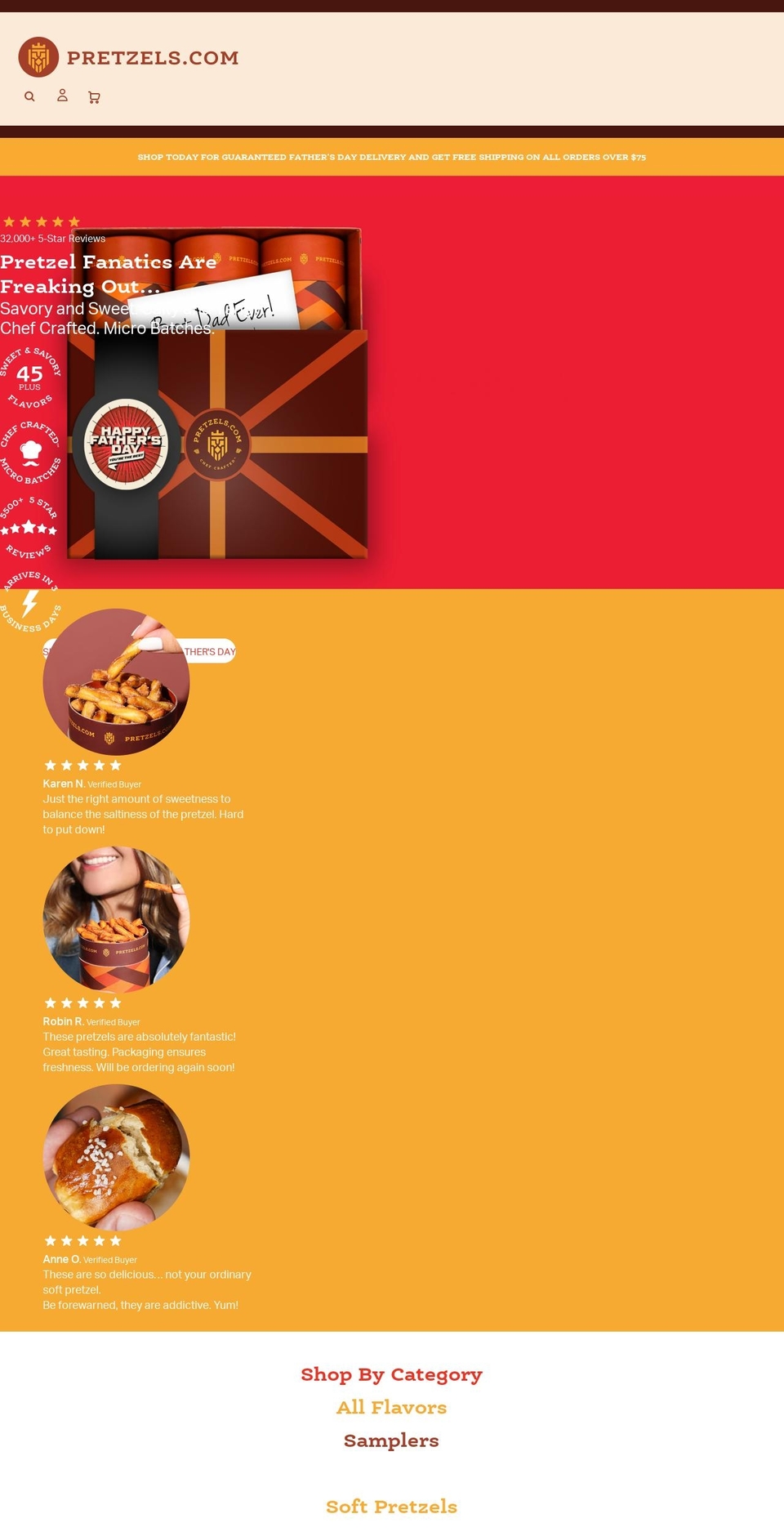 pretzels-shop.myshopify.com shopify website screenshot