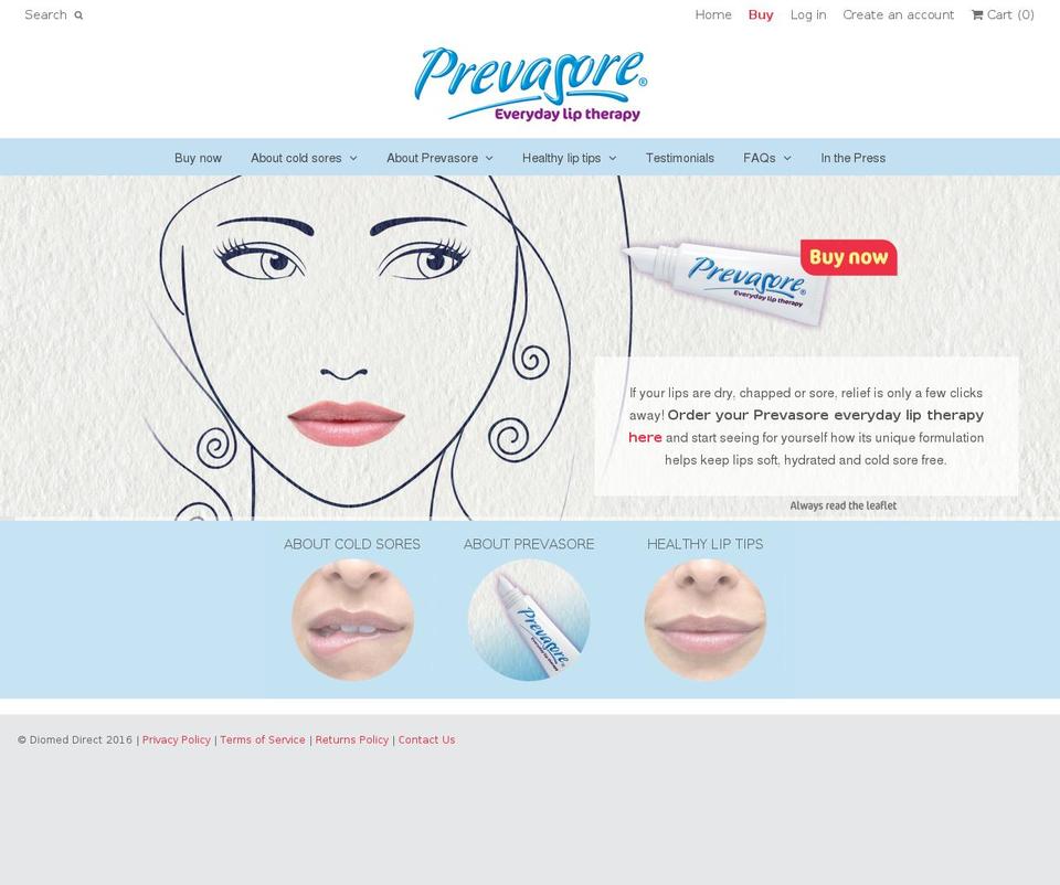prevasore.com shopify website screenshot