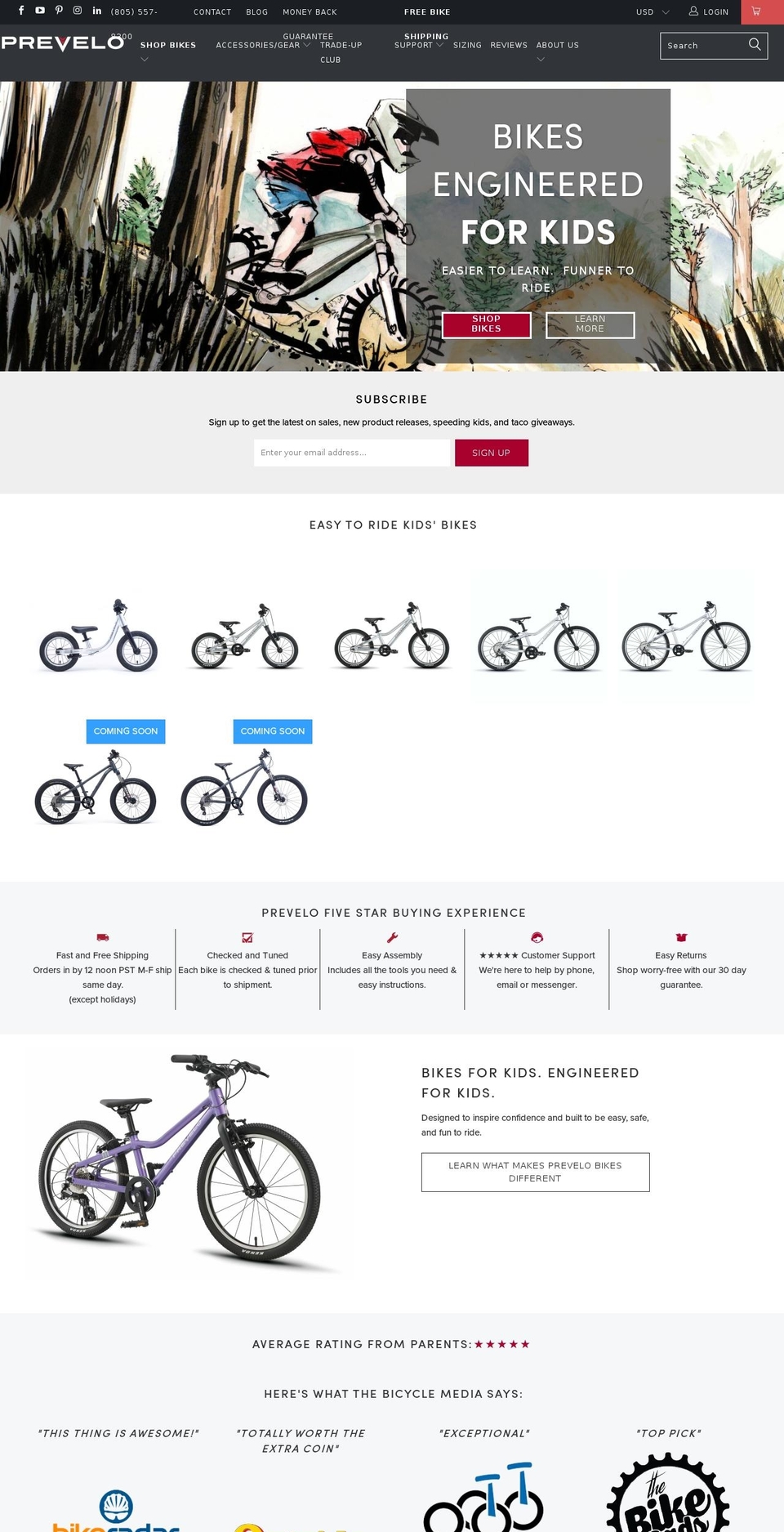 prevelobikes.net shopify website screenshot