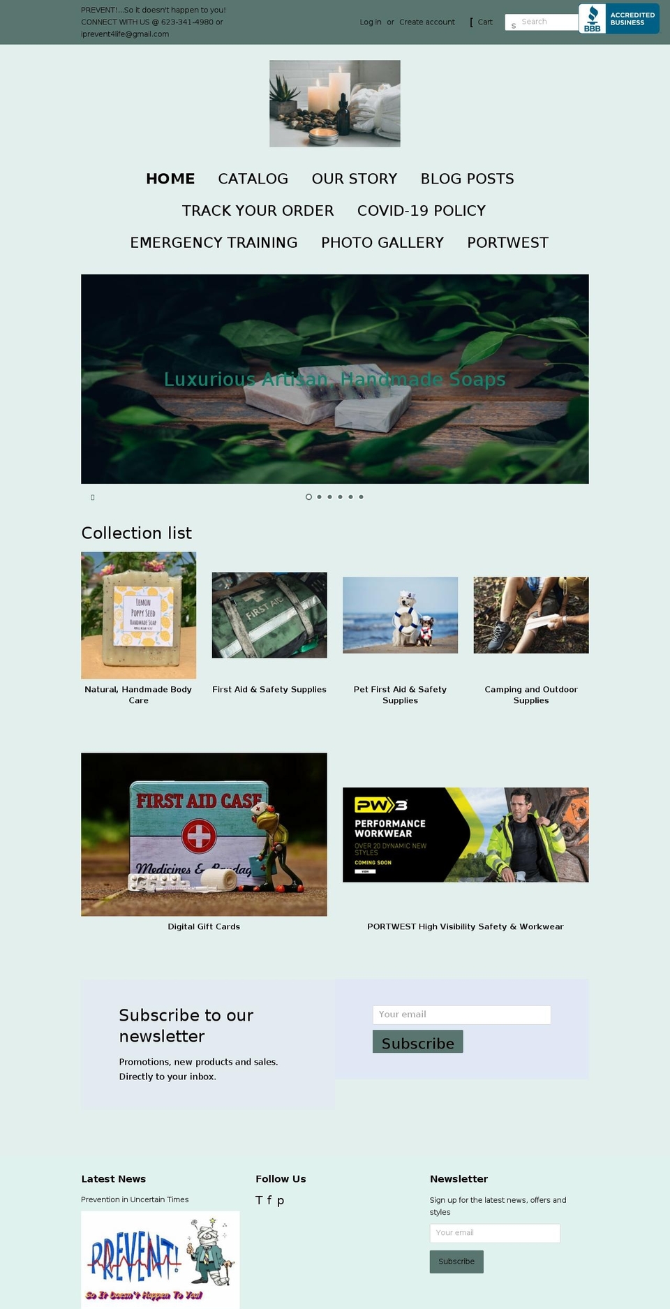 prevent4life.com shopify website screenshot