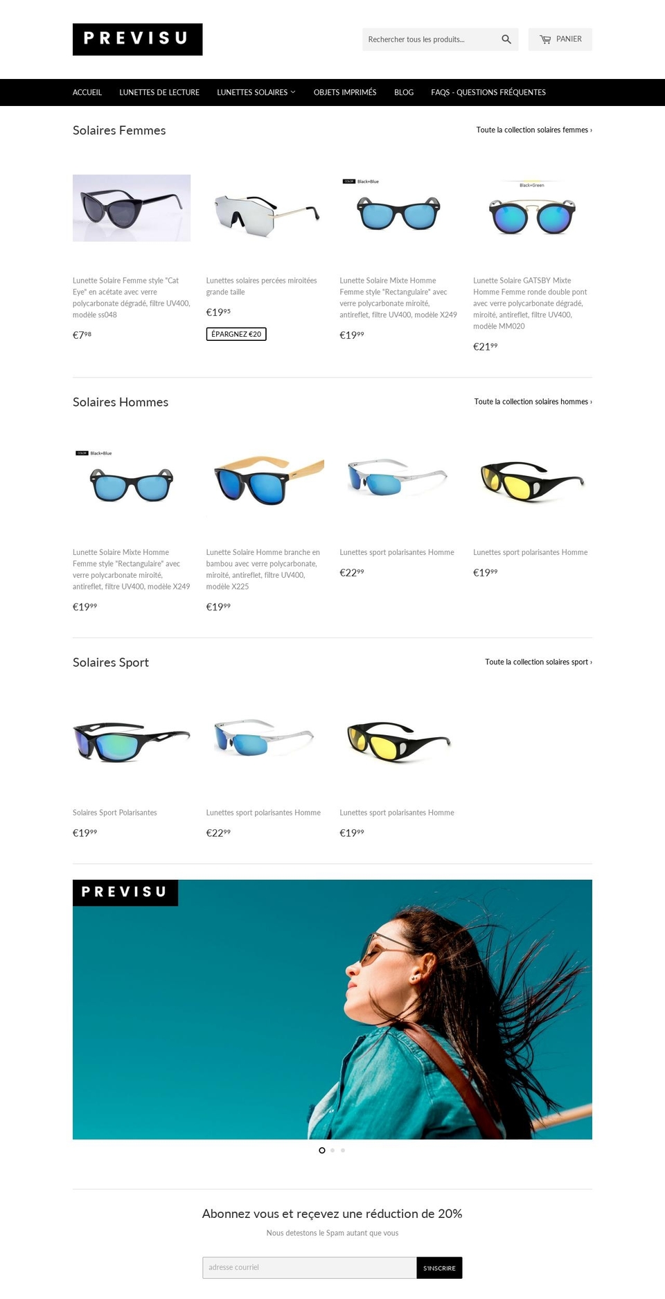 previsu.com — Shopify storefront screenshot
