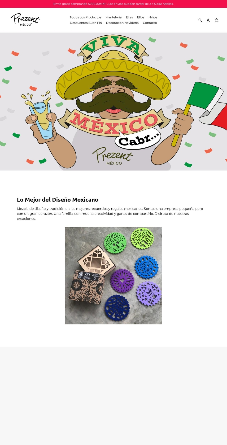 prezentmexico.com — Shopify storefront screenshot