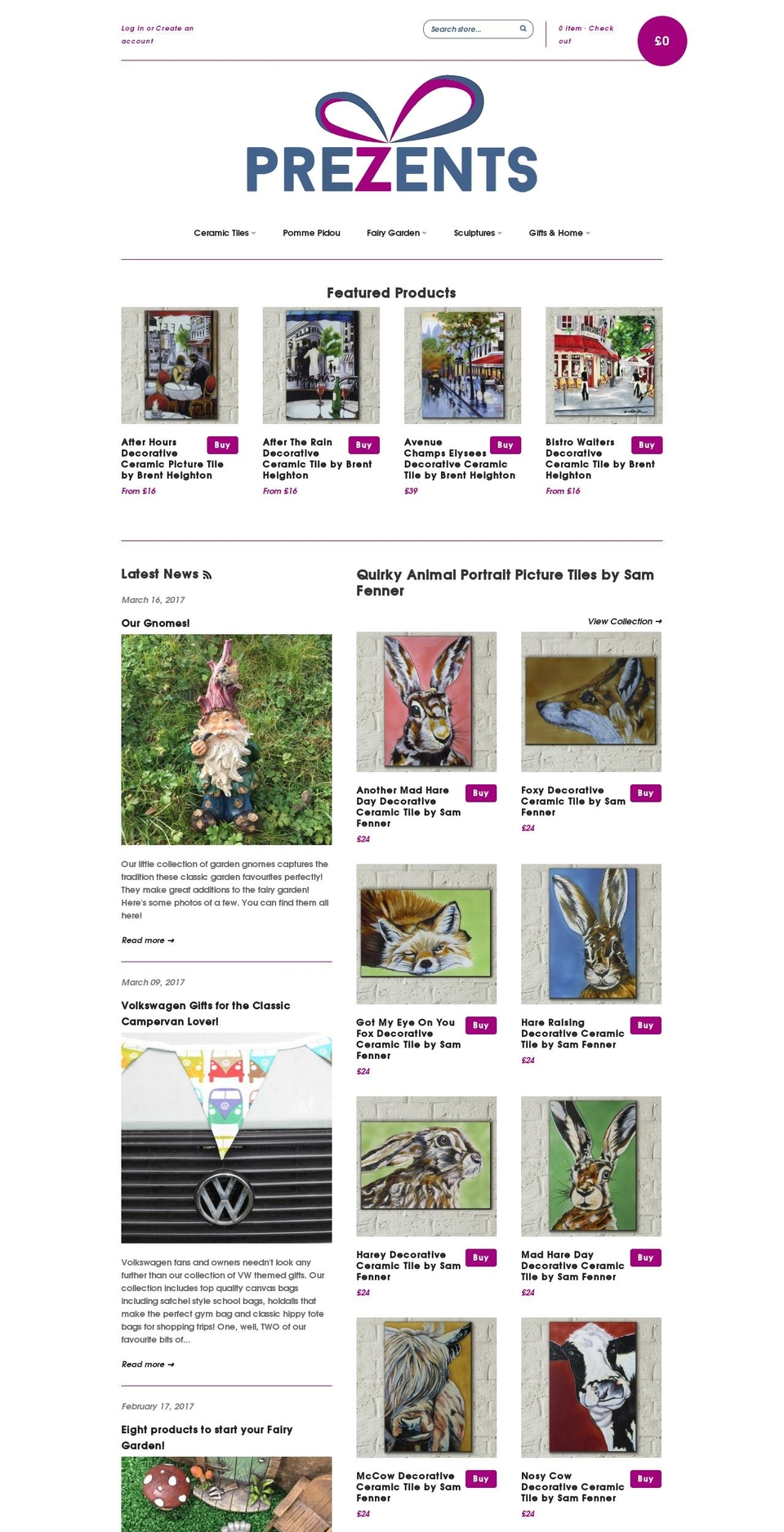 prezentsformen.com shopify website screenshot