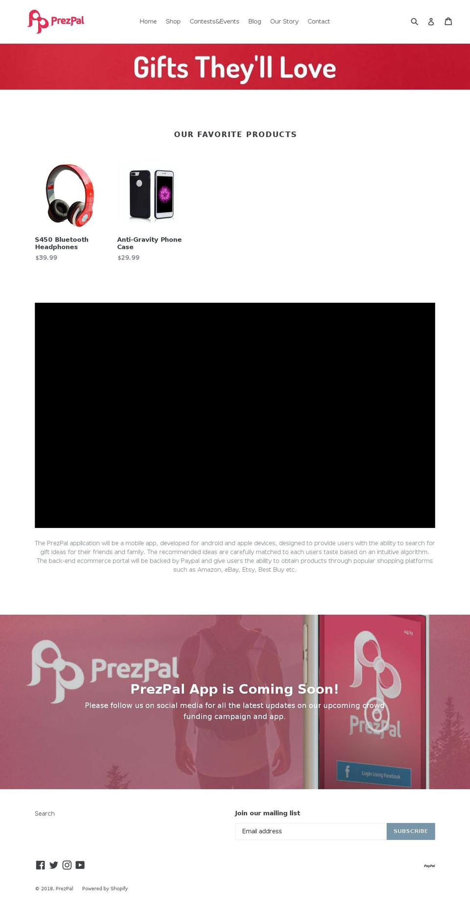 prezpal.com shopify website screenshot