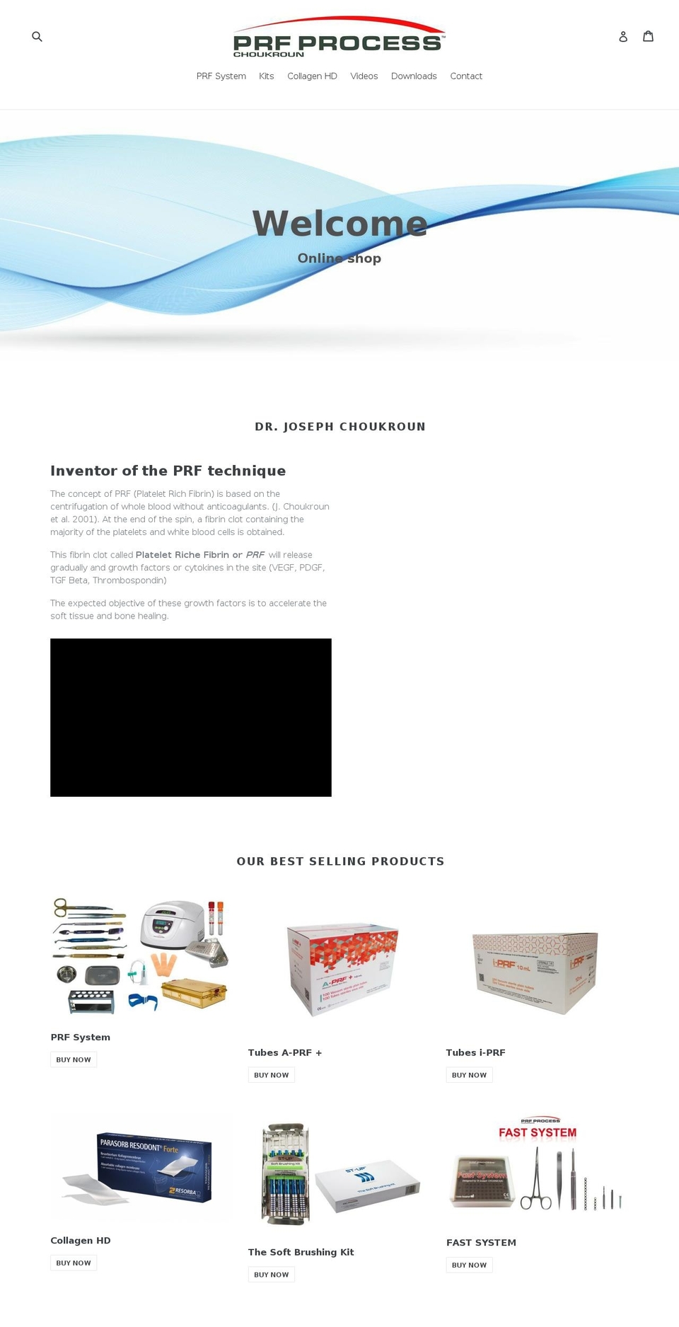 prfprocess.com — Shopify storefront screenshot