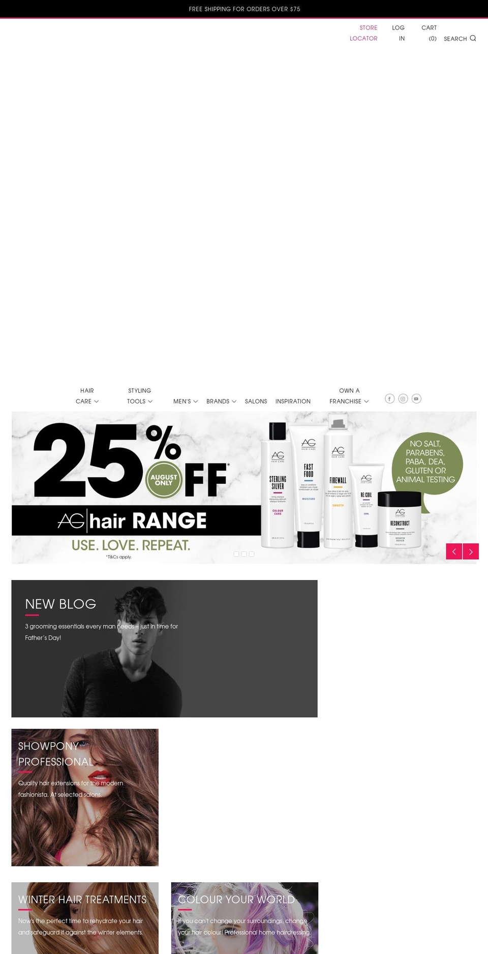 AG Hair 25% OFF 010818 Shopify theme site example priceattack.net.au
