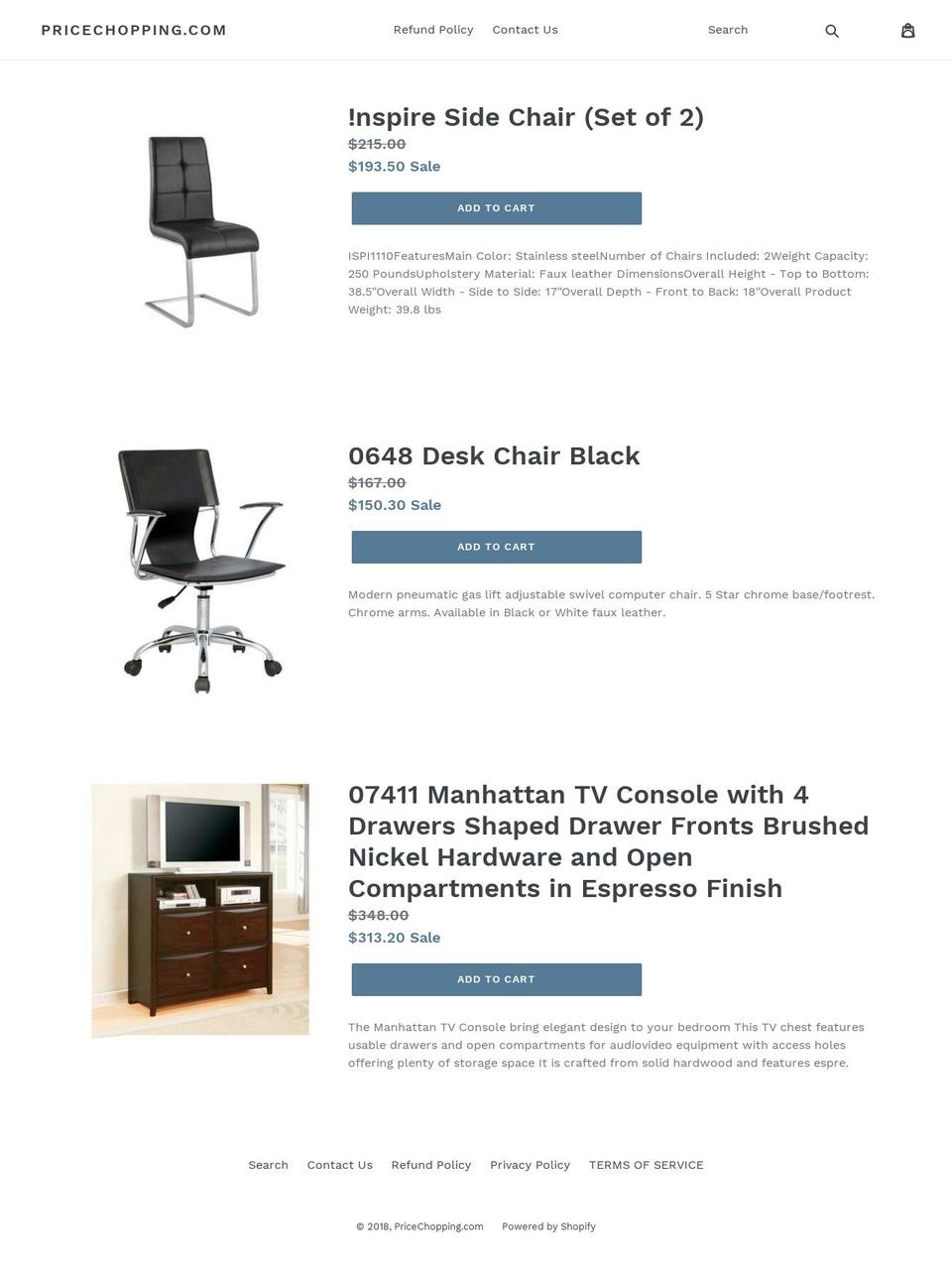 pricechopping.com — Shopify storefront screenshot